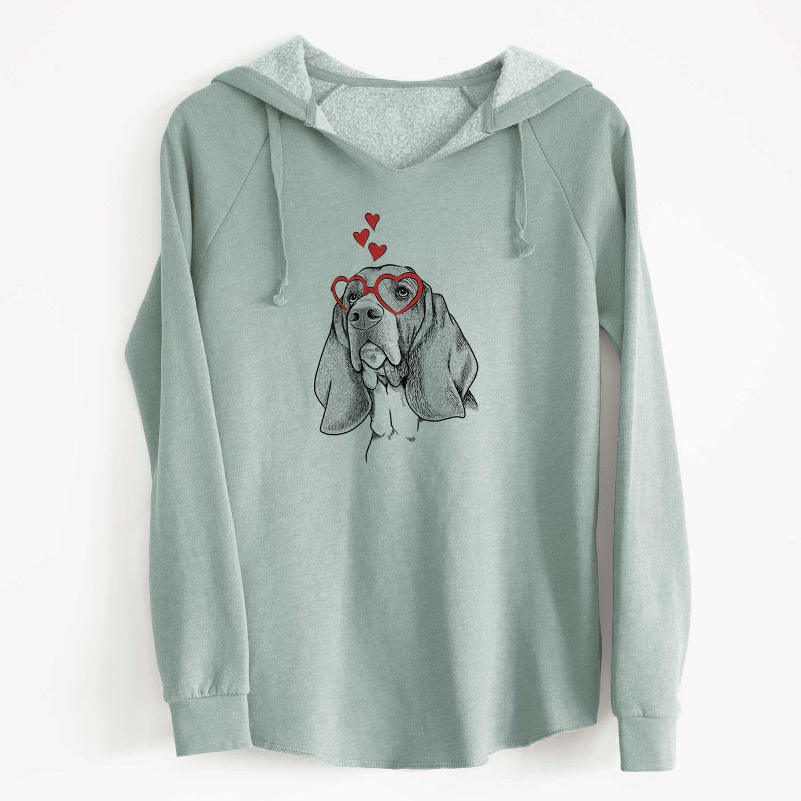 Valentine Cooper the Basset Hound - Cali Wave Hooded Sweatshirt