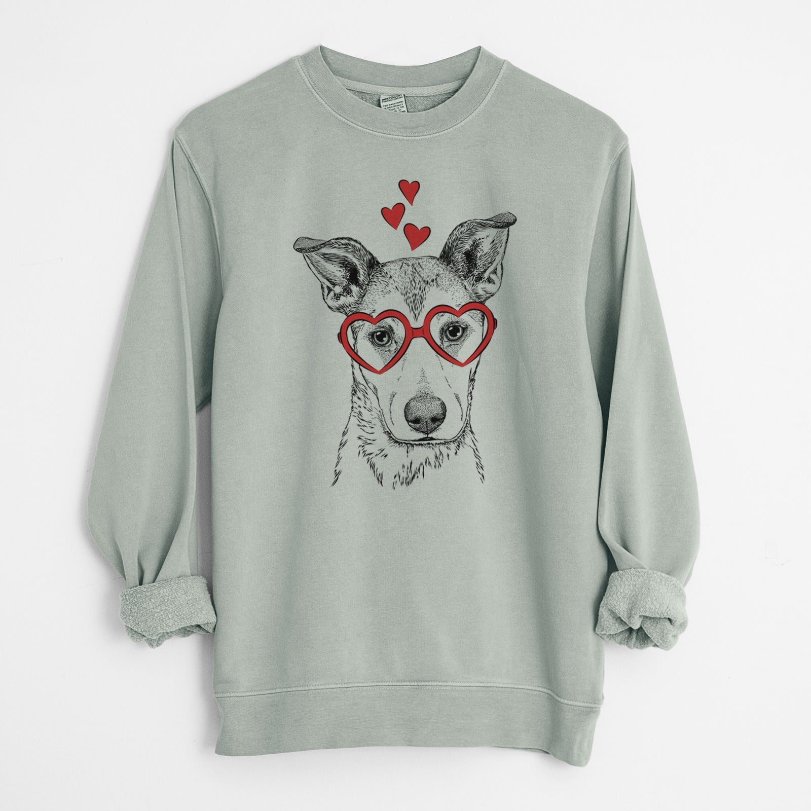 Valentine Coral the Mixed Breed - Unisex Pigment Dyed Crew Sweatshirt