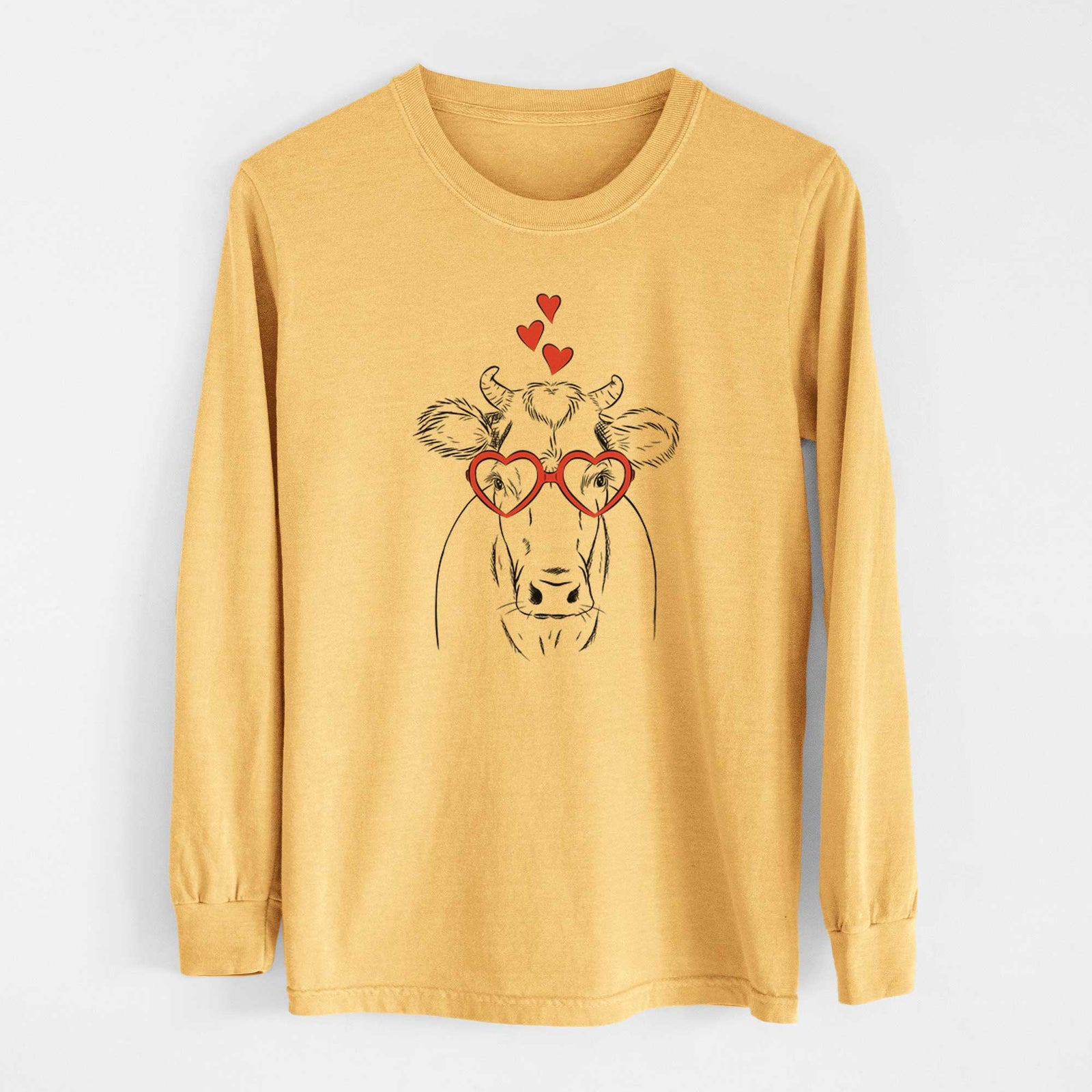 Valentine Cruz the Cow - Heavyweight 100% Cotton Long Sleeve