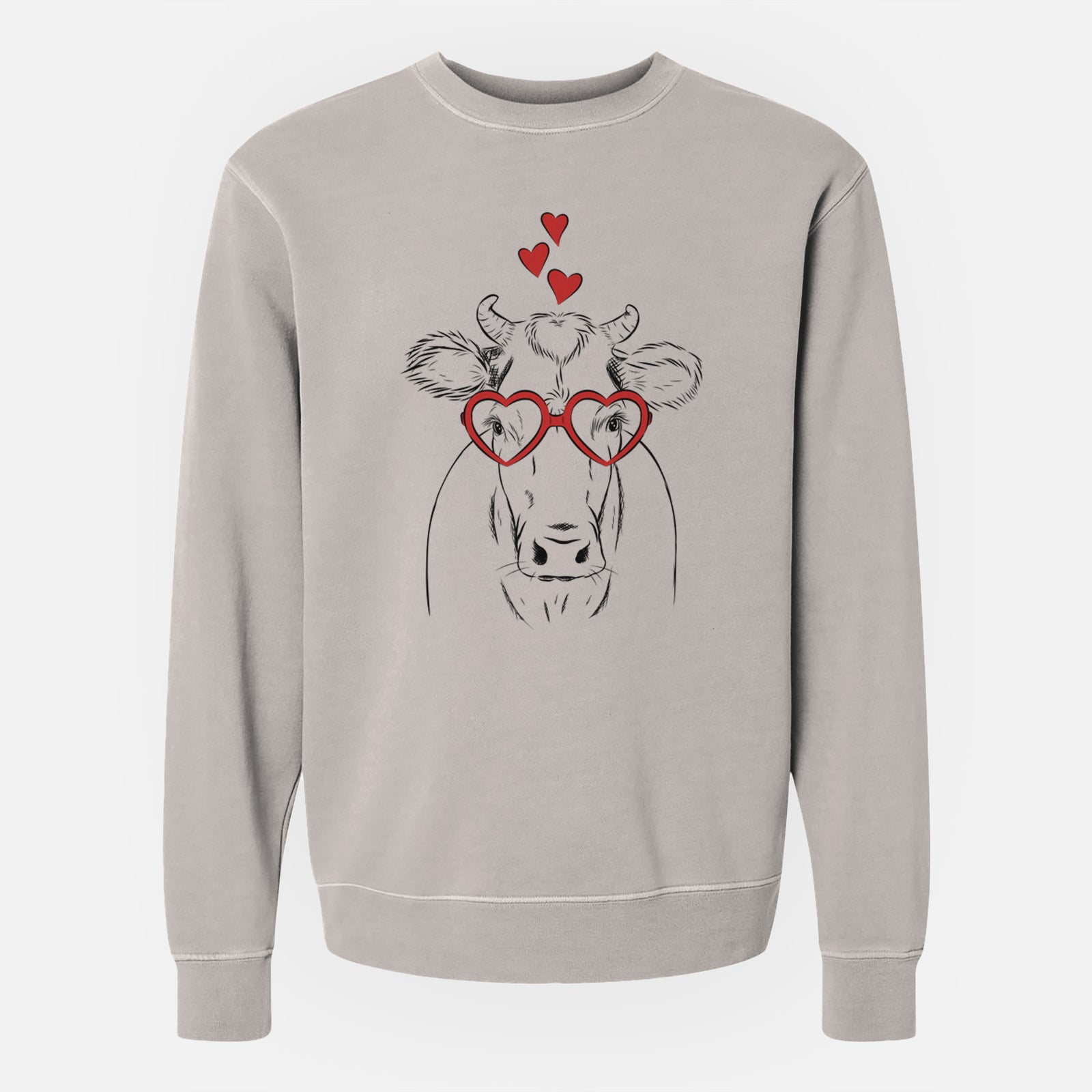 Valentine Cruz the Cow - Unisex Pigment Dyed Crew Sweatshirt