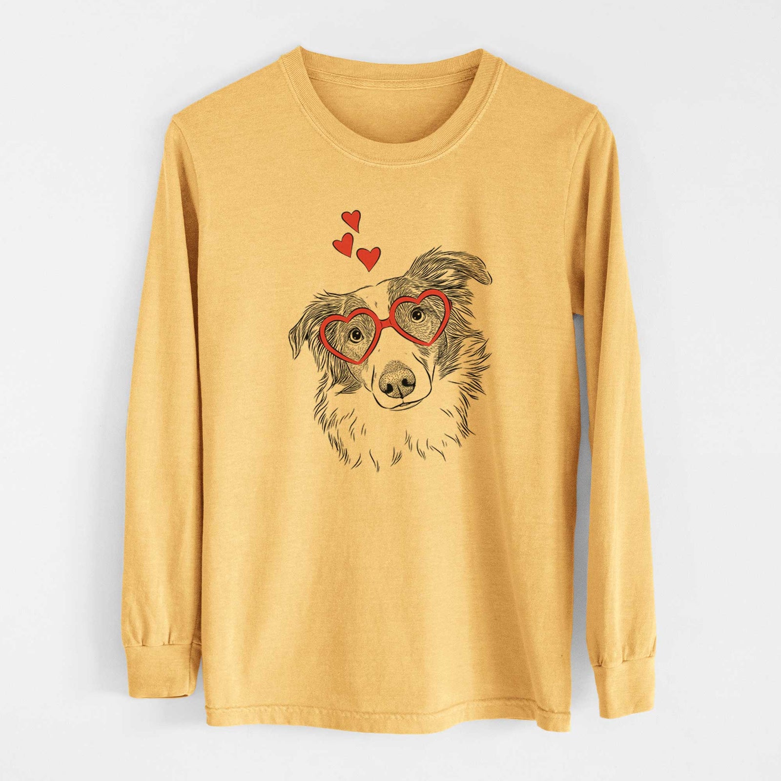 Valentine Cyclone the Australian Shepherd - Heavyweight 100% Cotton Long Sleeve