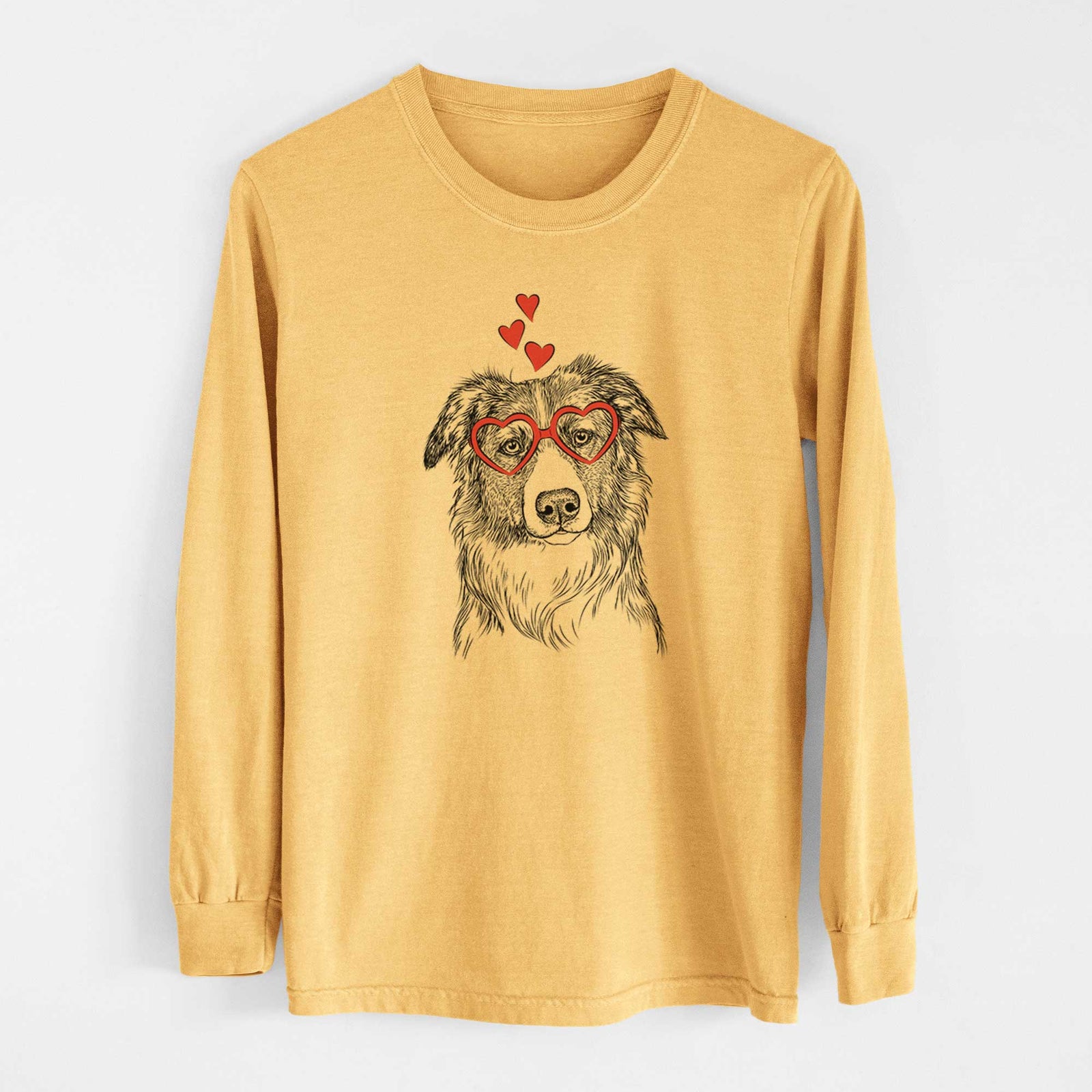 Valentine Cynder the English Shepherd - Heavyweight 100% Cotton Long Sleeve