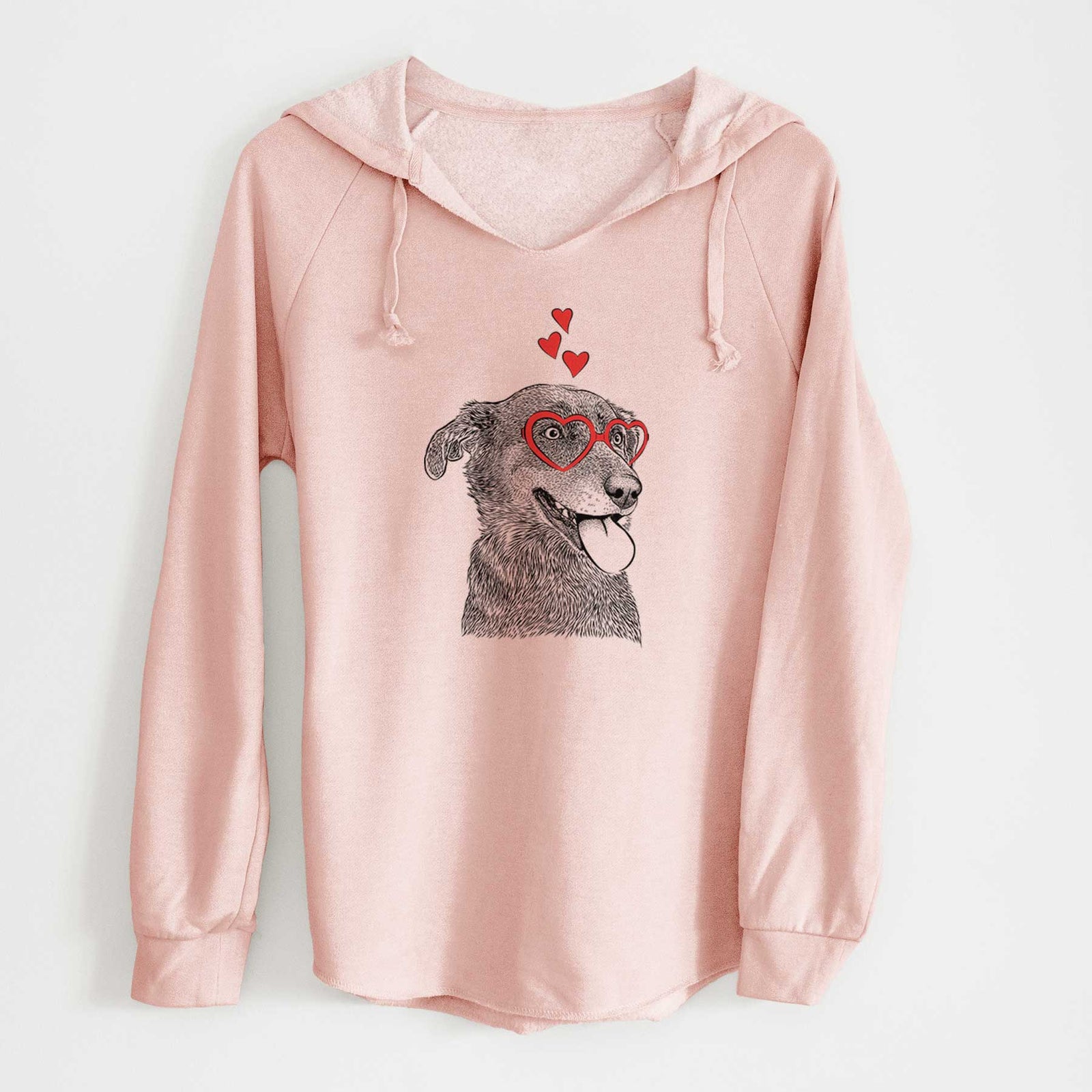 Valentine Daisy the Australian Shepherd Mix - Cali Wave Hooded Sweatshirt