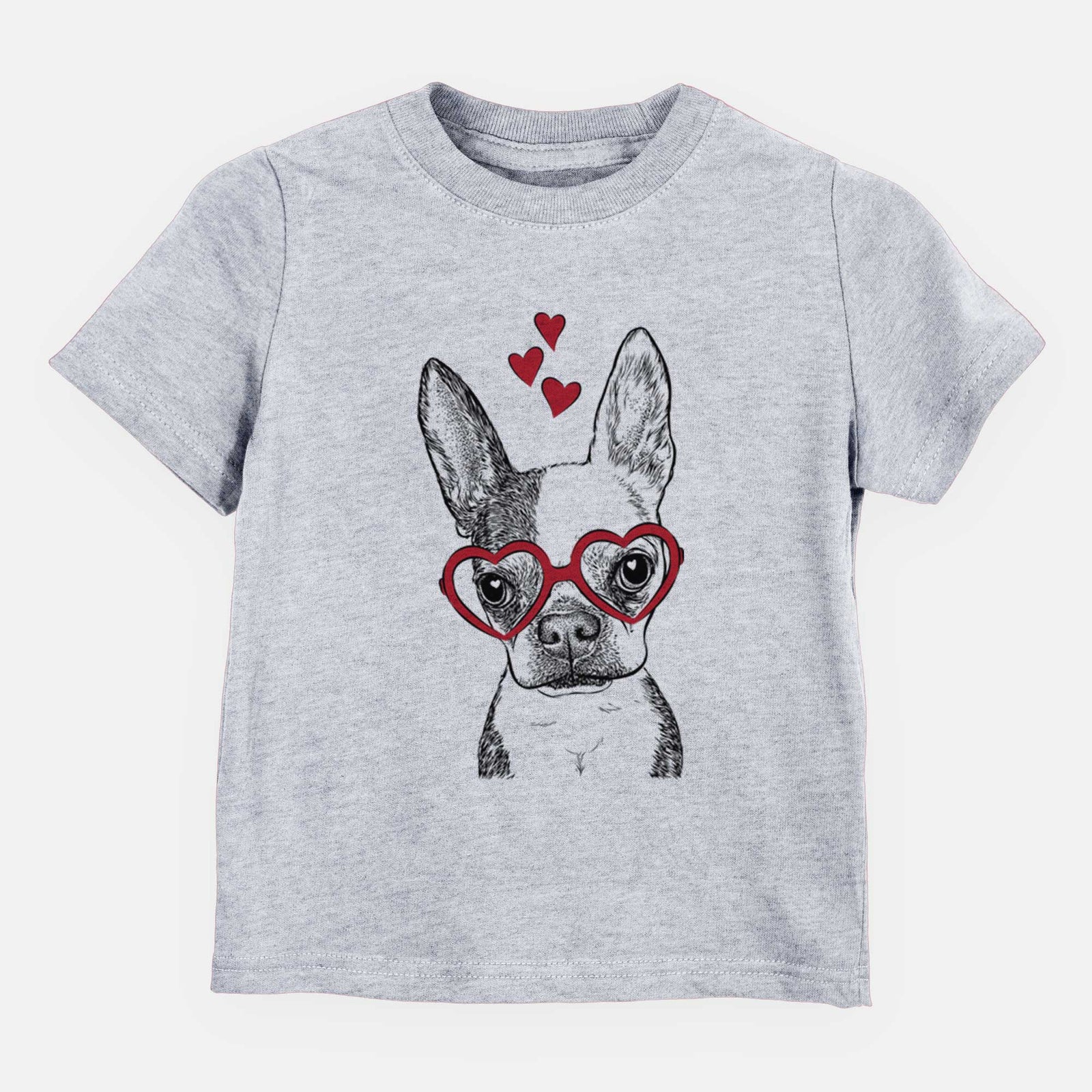 Valentine Daisy the Boston Terrier - Kids/Youth/Toddler Shirt