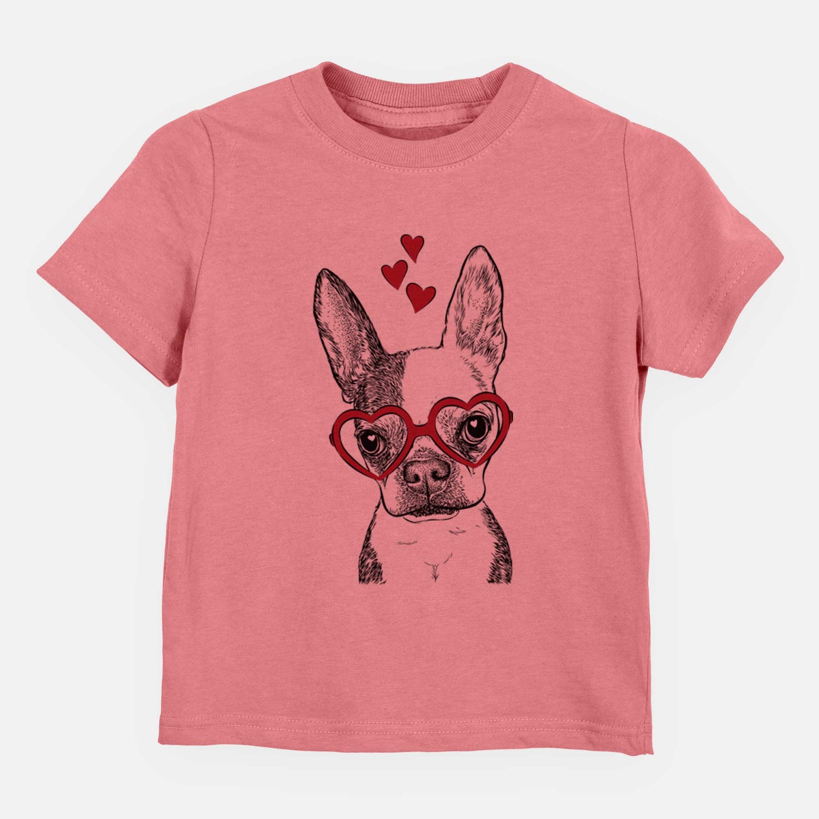 Valentine Daisy the Boston Terrier - Kids/Youth/Toddler Shirt