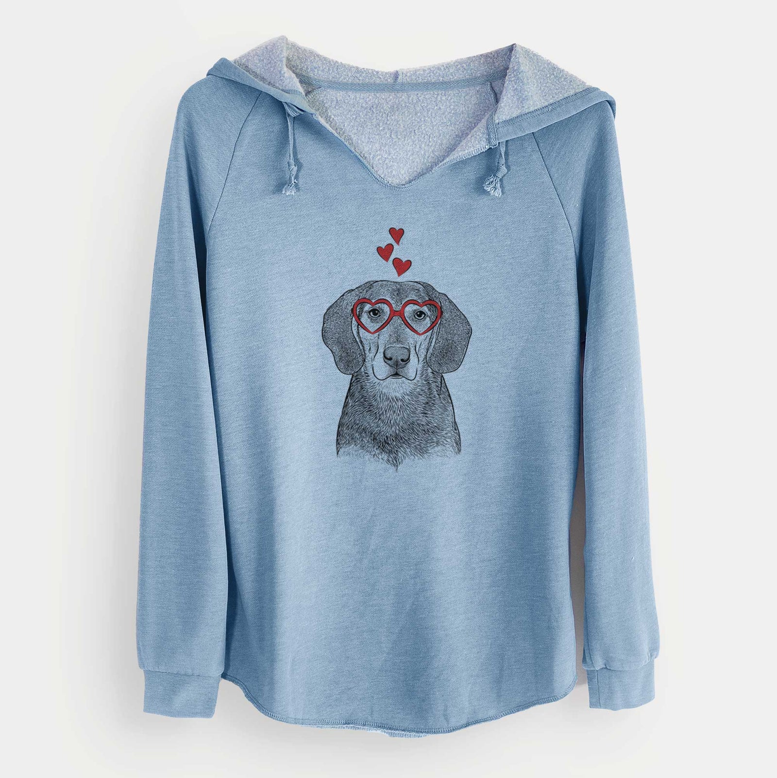 Valentine Daisy the Hound Mix - Cali Wave Hooded Sweatshirt