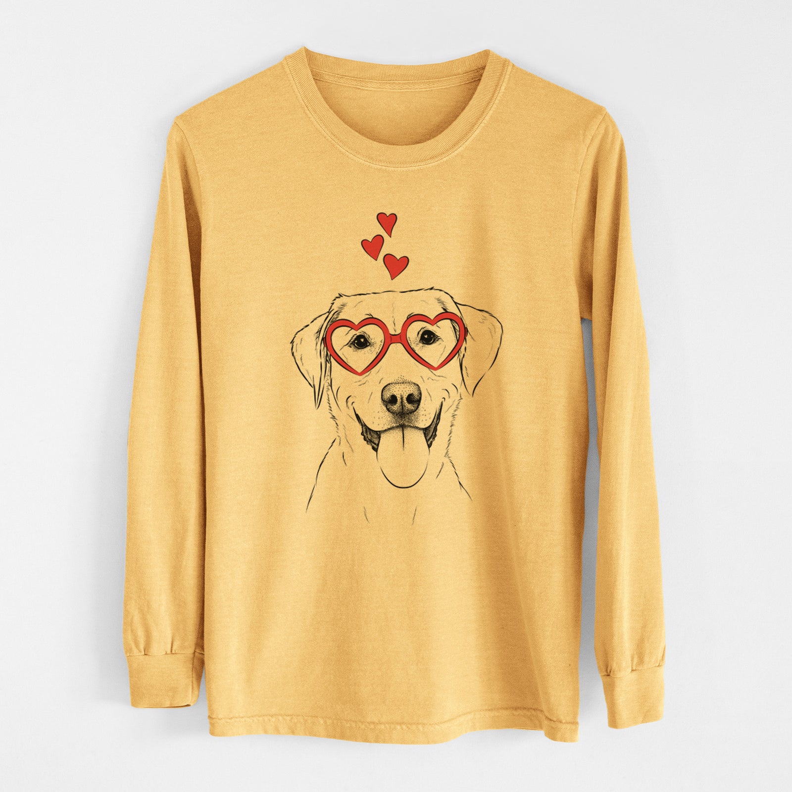 Valentine Daisy the Labrador Retriever - Heavyweight 100% Cotton Long Sleeve