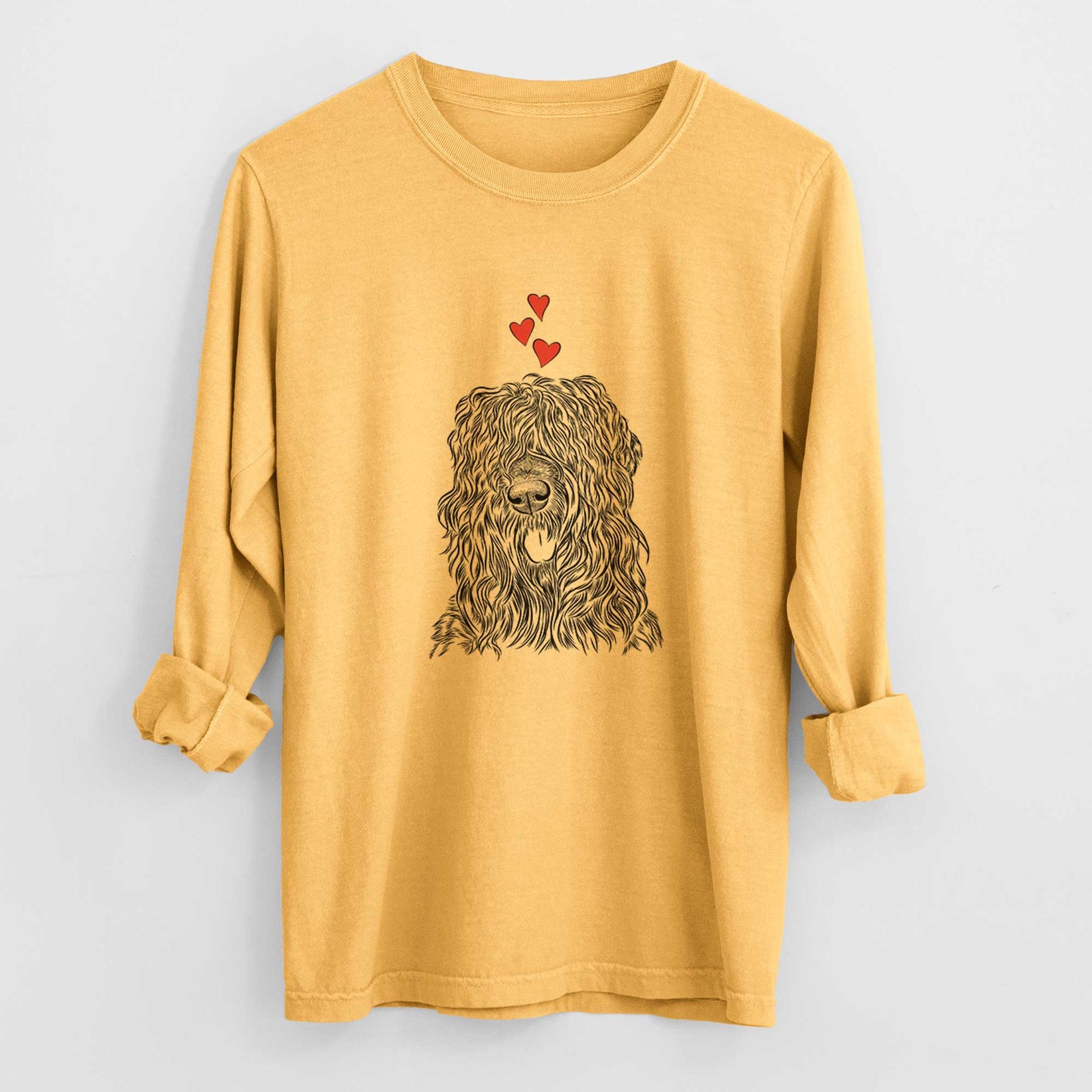 Valentine Darryl the Black Russian Terrier - Heavyweight 100% Cotton Long Sleeve