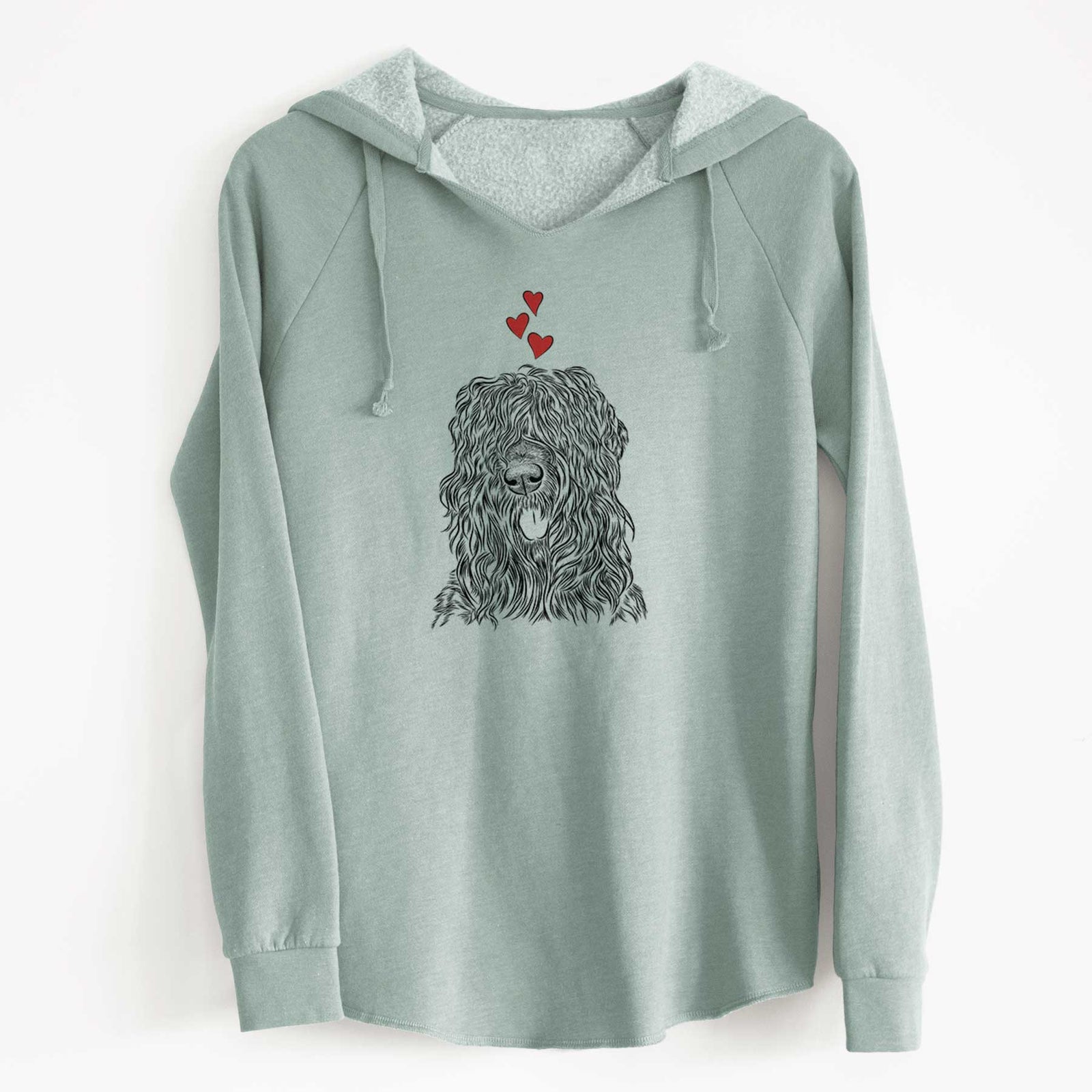 Valentine Darryl the Black Russian Terrier - Cali Wave Hooded Sweatshirt