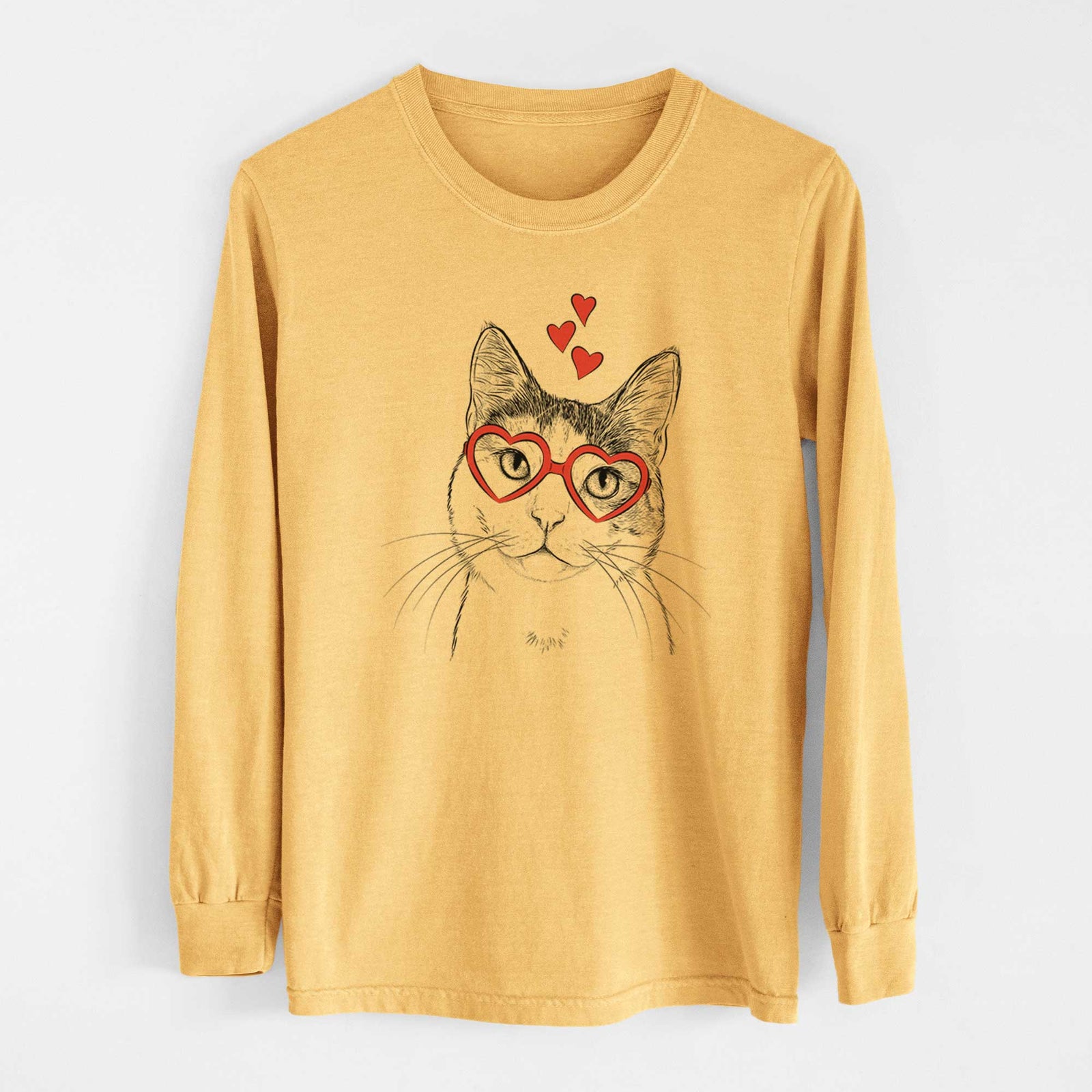 Valentine Denver the Calico Cat - Heavyweight 100% Cotton Long Sleeve