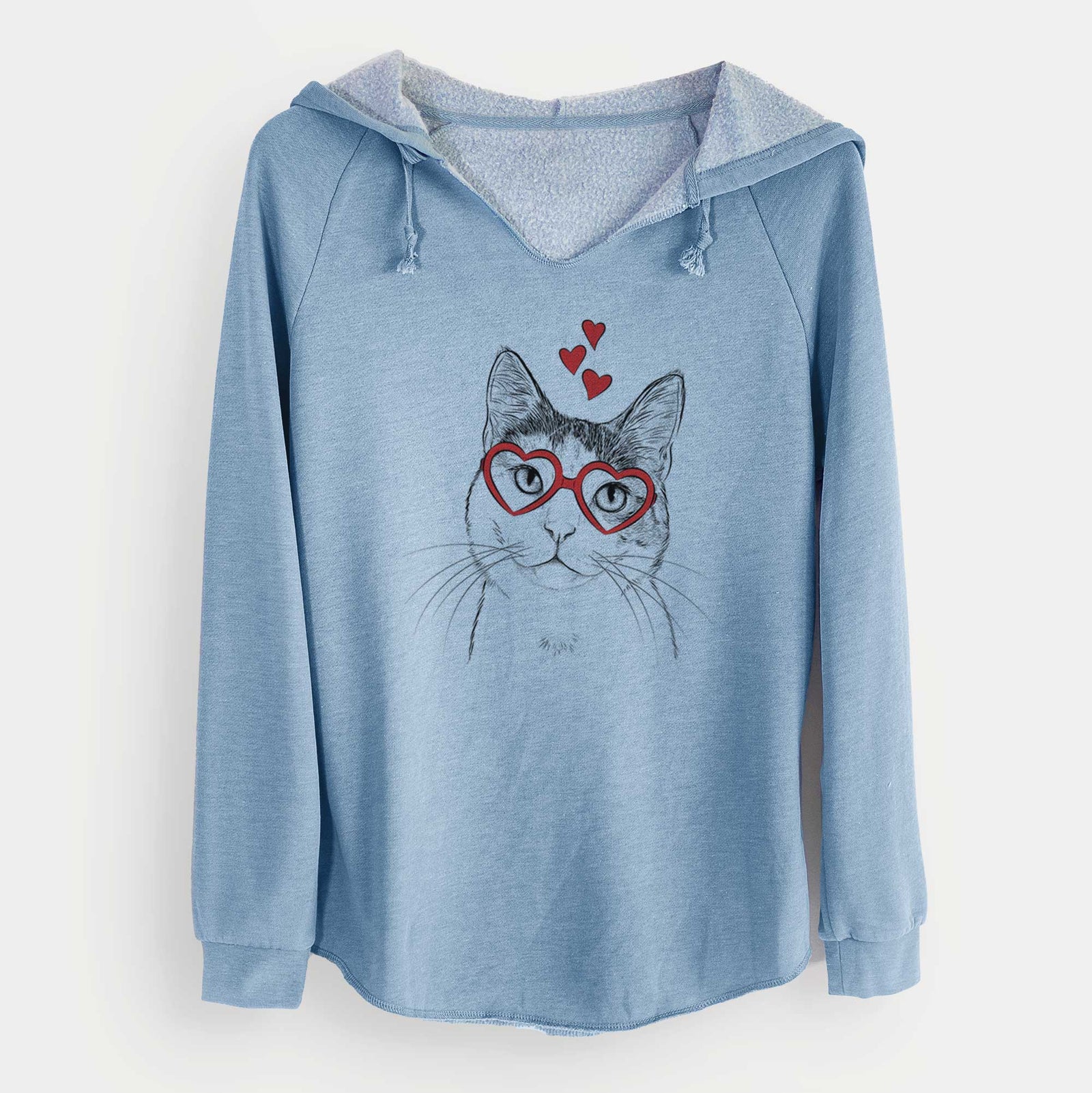 Valentine Denver the Calico Cat - Cali Wave Hooded Sweatshirt