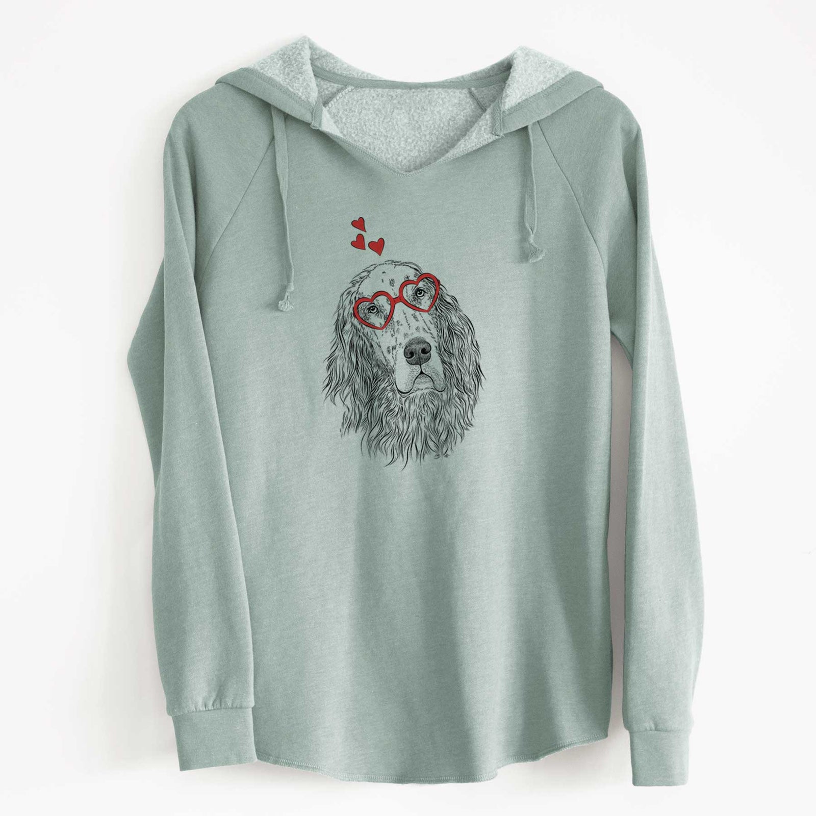 Valentine Dexter the English Setter - Cali Wave Hooded Sweatshirt