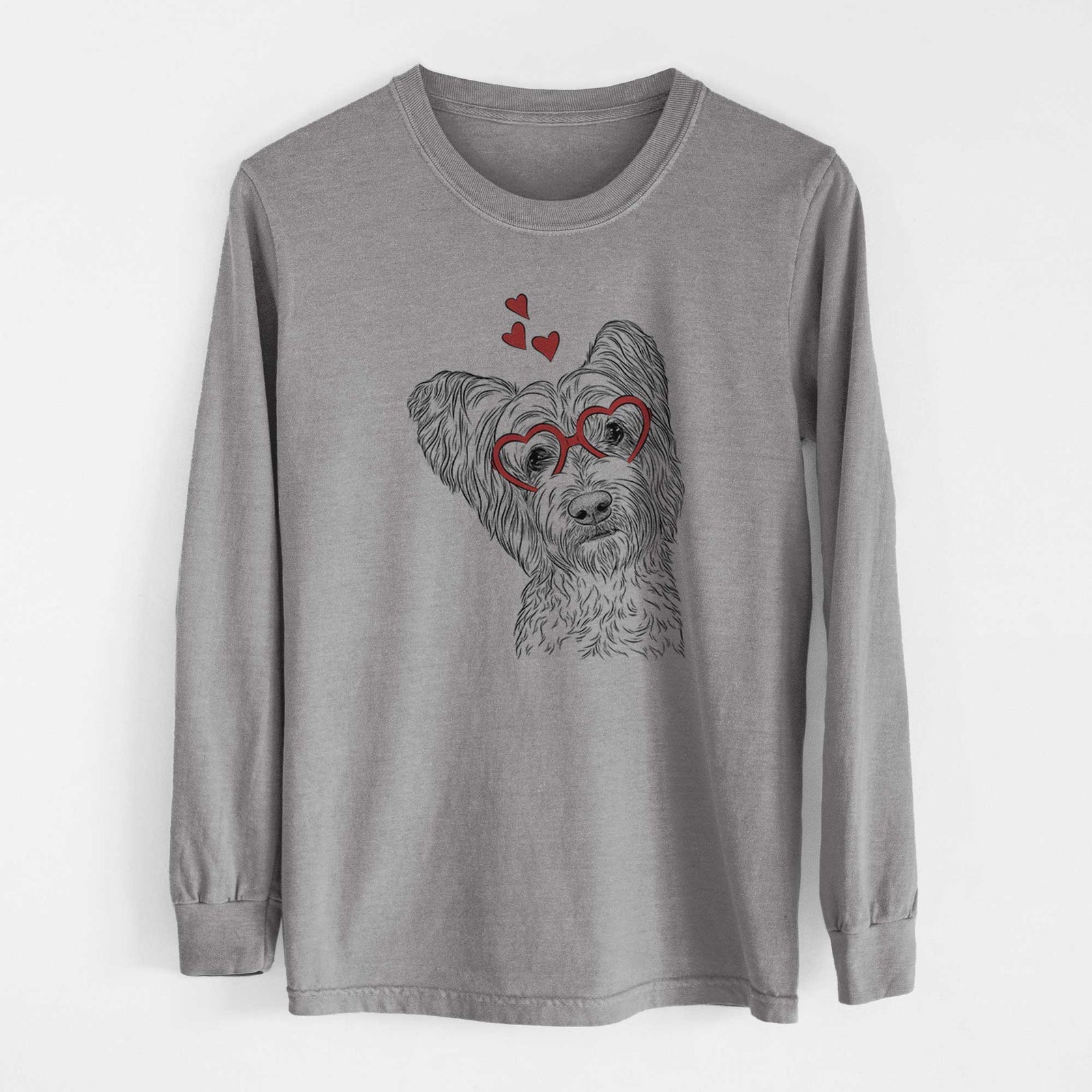 Valentine Dexter the Terrier Mix - Heavyweight 100% Cotton Long Sleeve