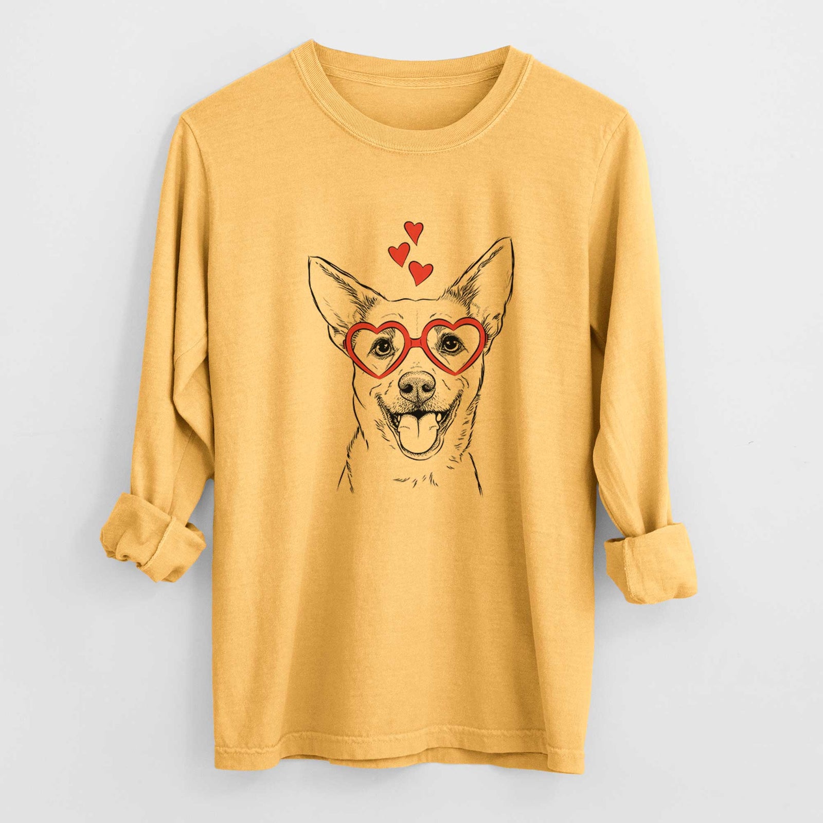 Valentine Dinghy the Mixed Breed - Heavyweight 100% Cotton Long Sleeve