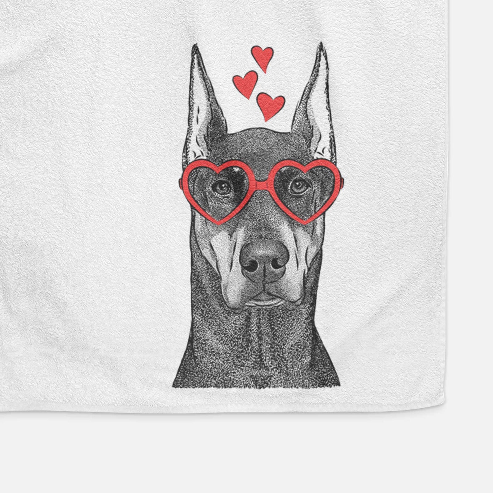 Drake the Doberman Pinscher Decorative Hand Towel