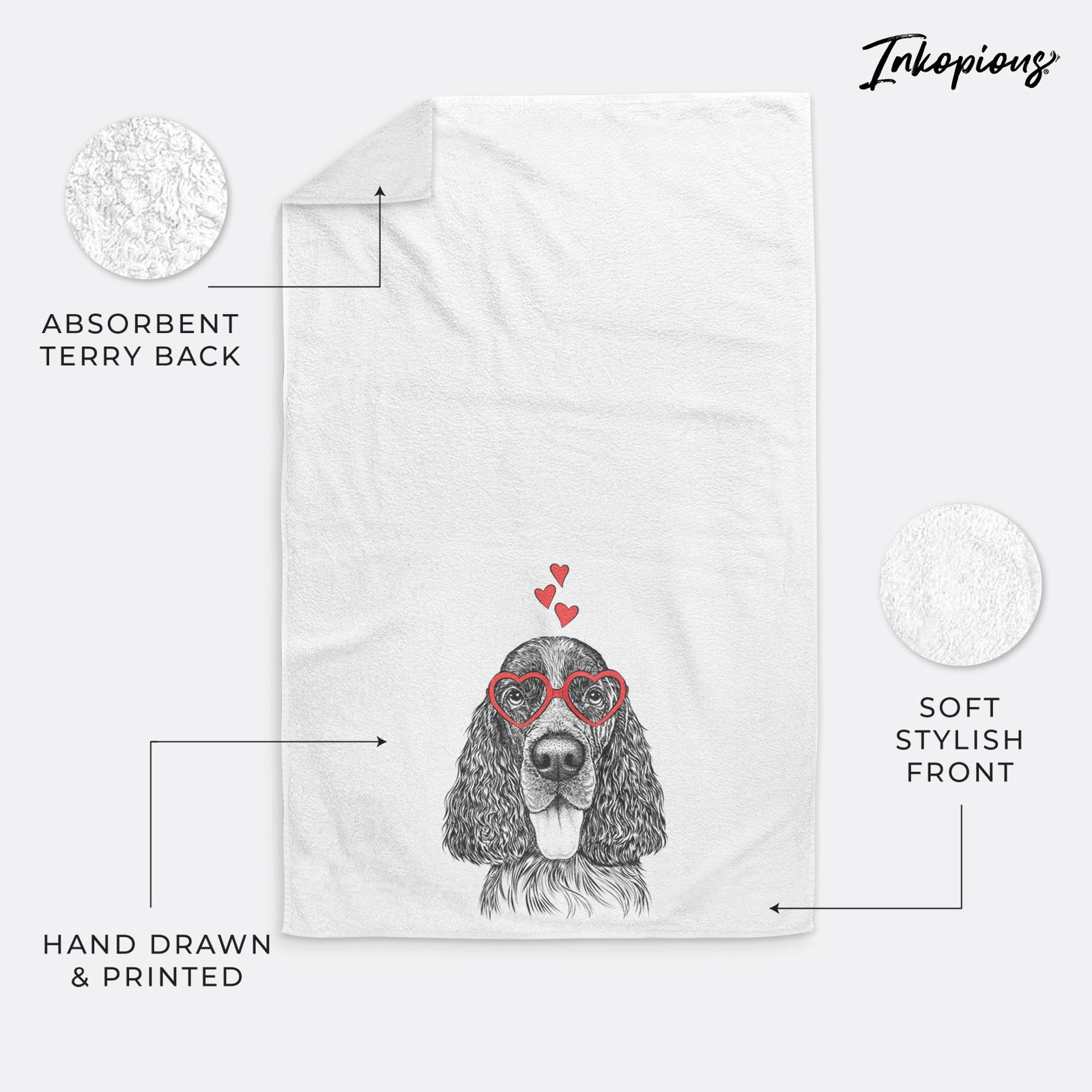 Duke the English Springer Spaniel Decorative Hand Towel