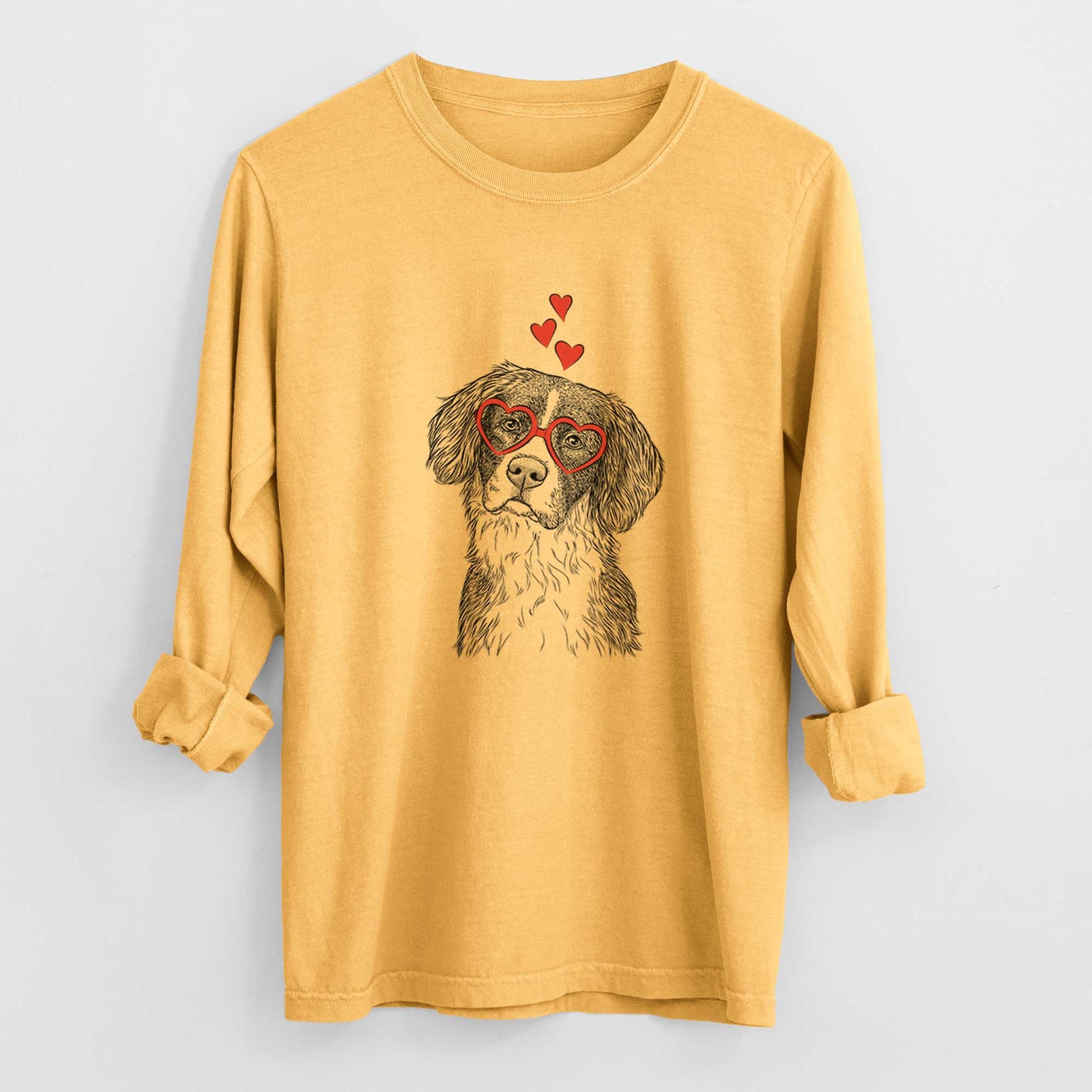 Valentine Dulce the Drentsche Patrijshond - Heavyweight 100% Cotton Long Sleeve