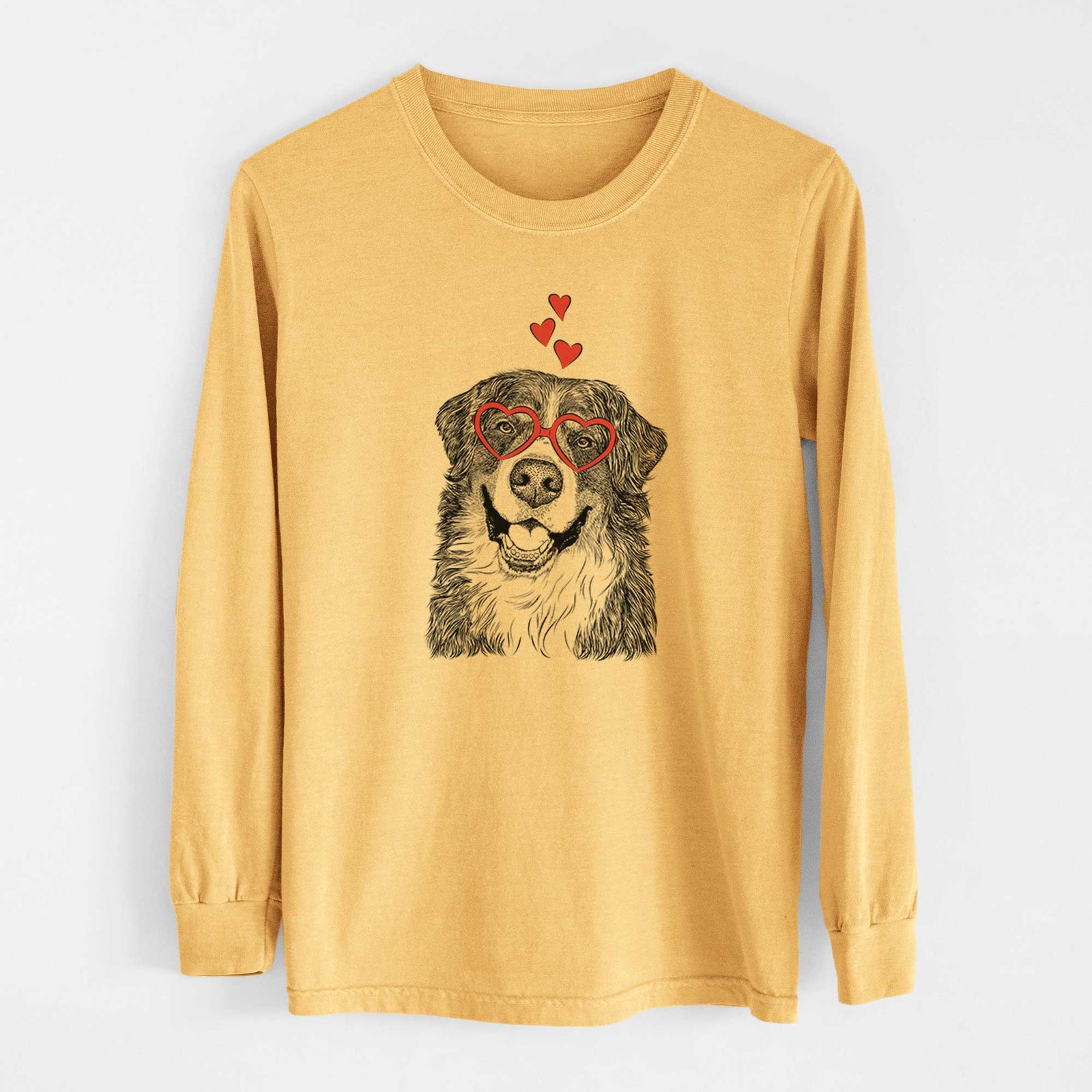 Valentine Eiger the Bernese Mountain Dog - Heavyweight 100% Cotton Long Sleeve