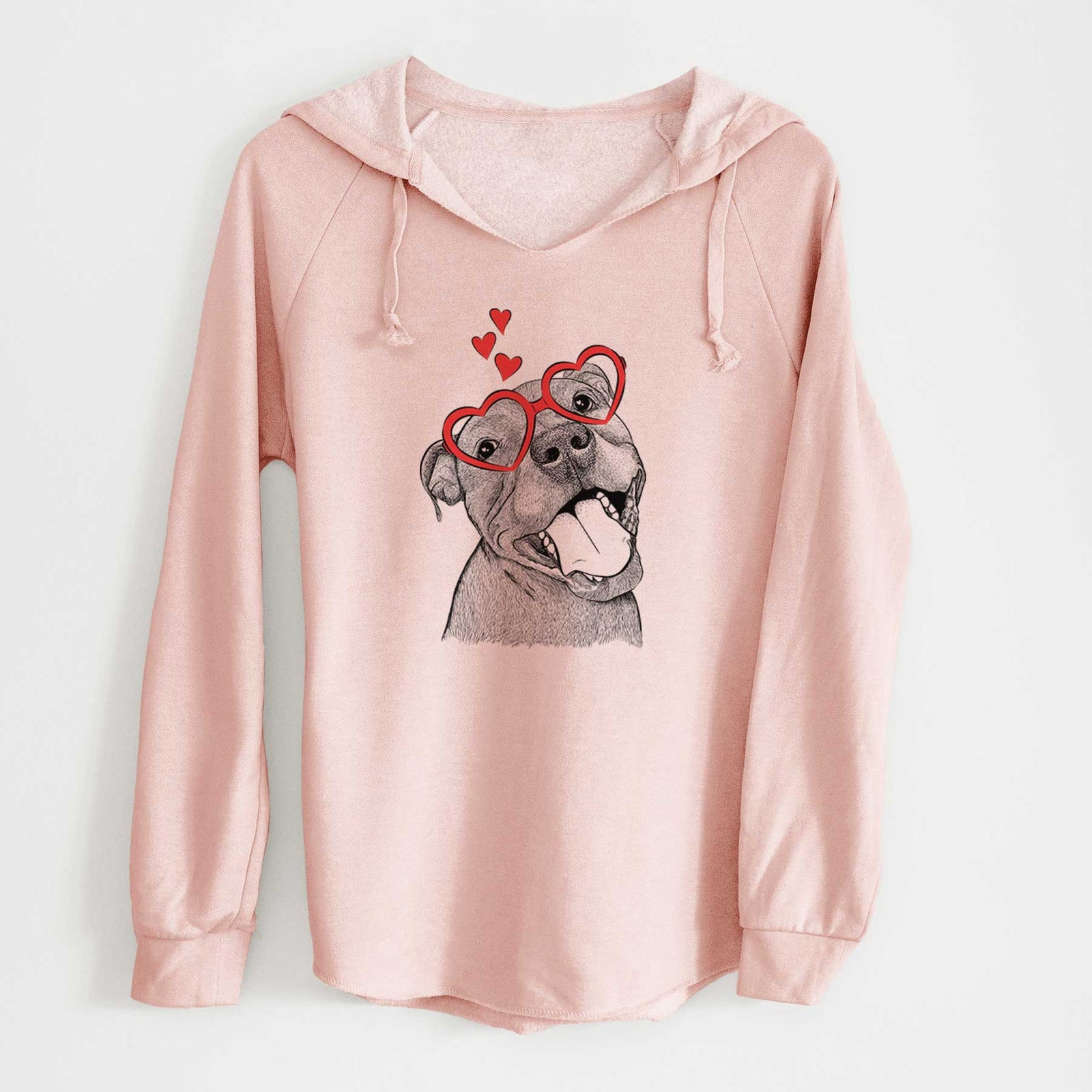 Valentine Eloise the Pitbull Mix - Cali Wave Hooded Sweatshirt