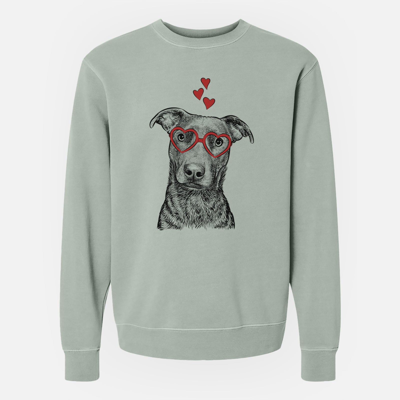 Valentine Embyr the Mixed Breed - Unisex Pigment Dyed Crew Sweatshirt
