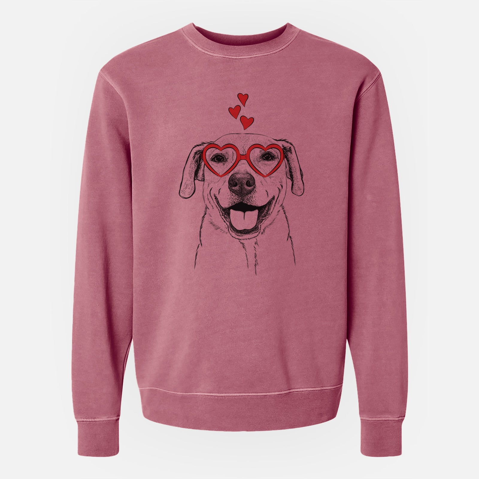 Valentine Ernie the Mixed Breed - Unisex Pigment Dyed Crew Sweatshirt