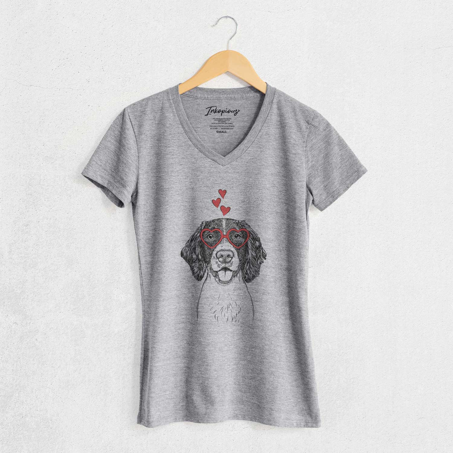 Valentine Ever the English Springer Spaniel - Women's V-neck Shirt