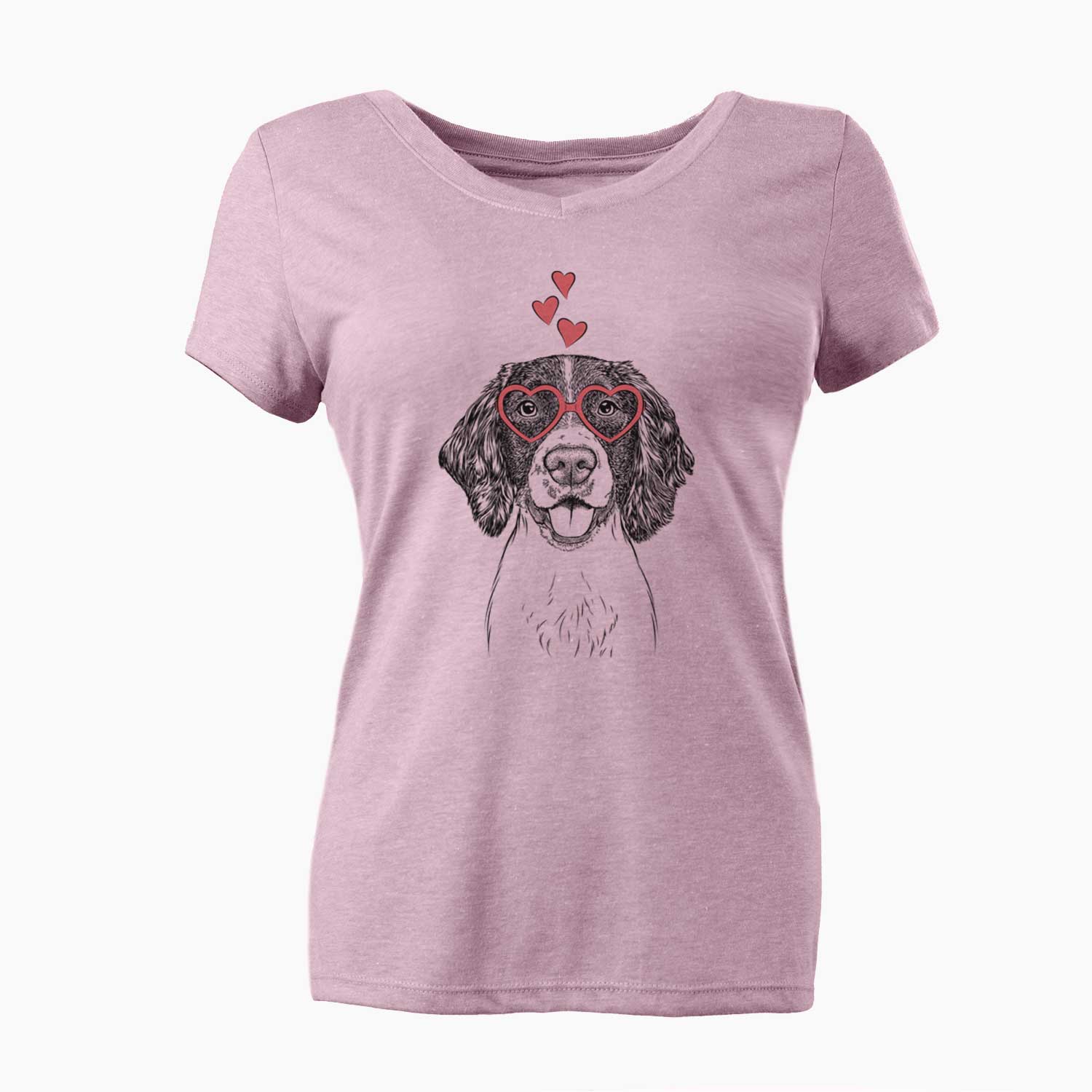 Valentine Ever the English Springer Spaniel - Women's V-neck Shirt