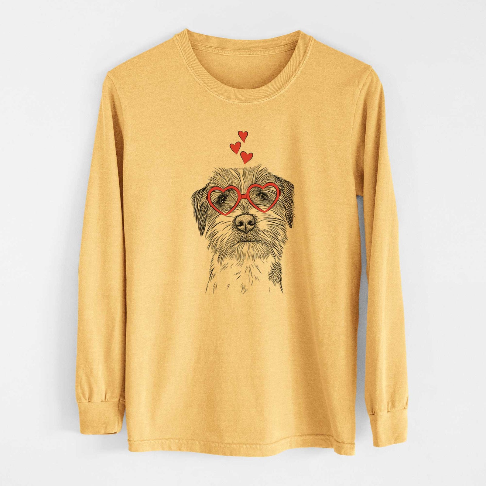 Valentine Feis the Parson Russell Terrier - Heavyweight 100% Cotton Long Sleeve
