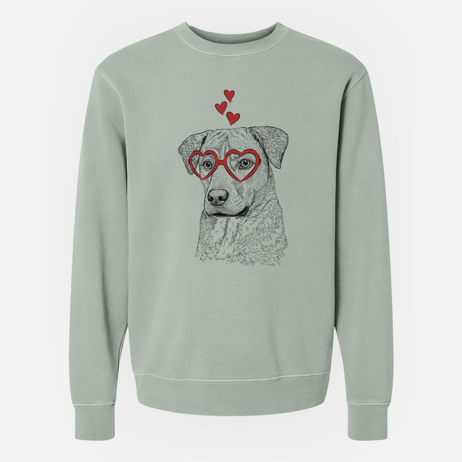 Valentine Feta the Mixed Breed - Unisex Pigment Dyed Crew Sweatshirt