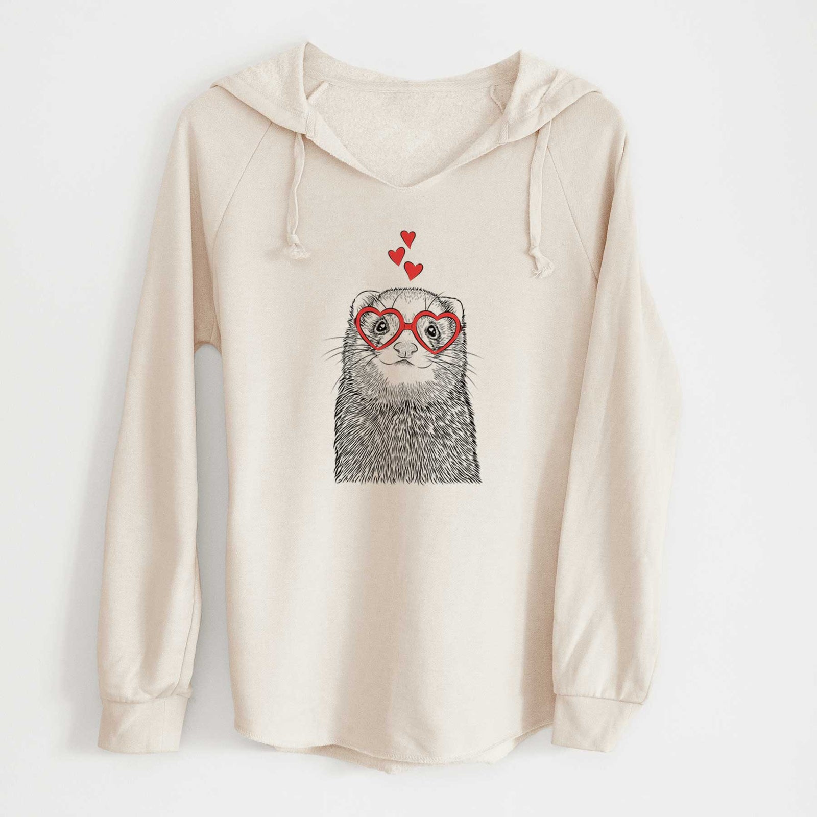 Valentine Fig the Ferret - Cali Wave Hooded Sweatshirt