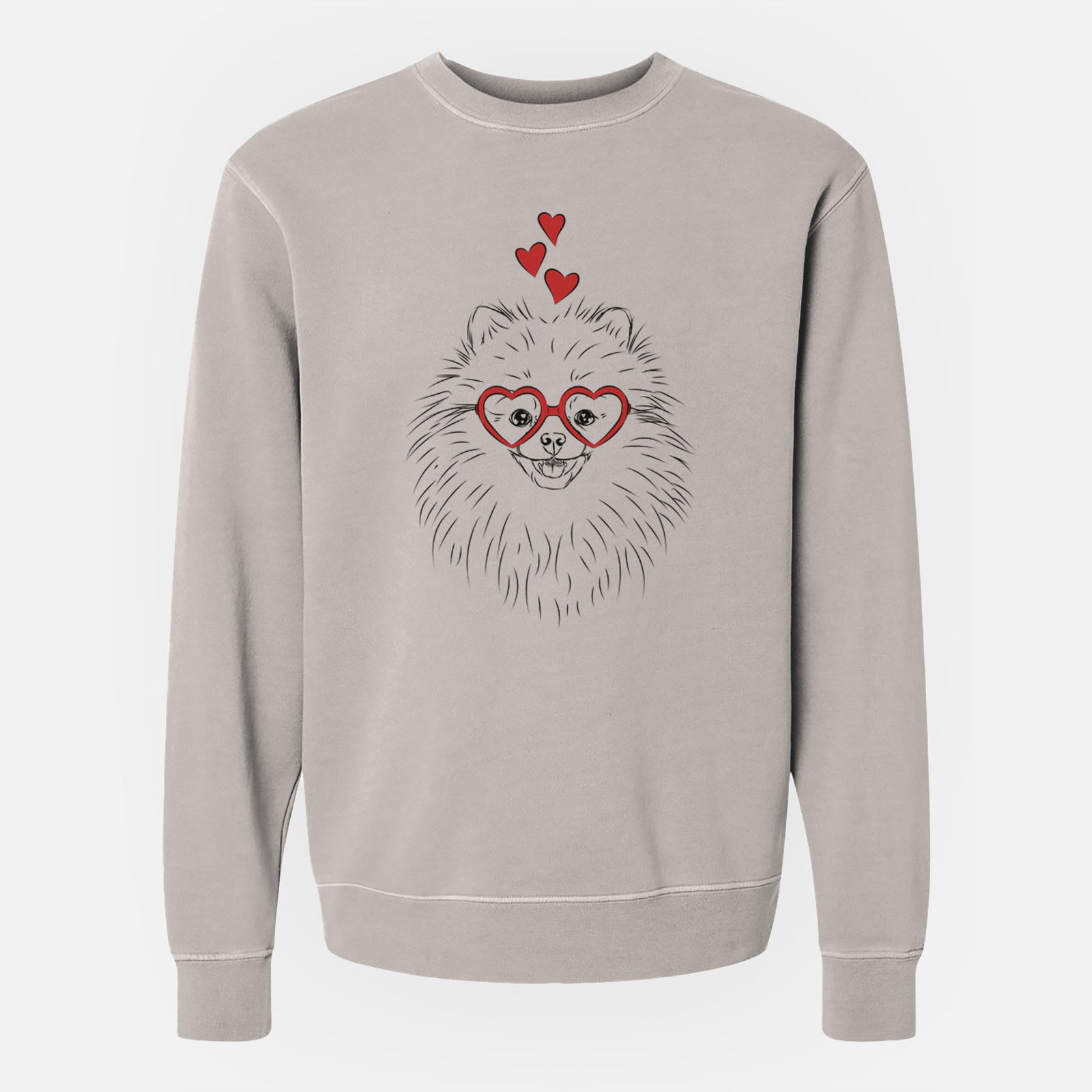 Valentine Finn the Pomeranian - Unisex Pigment Dyed Crew Sweatshirt