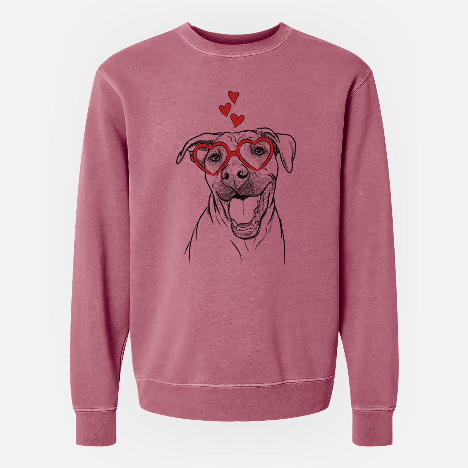 Valentine Finn the Hound Mix - Unisex Pigment Dyed Crew Sweatshirt