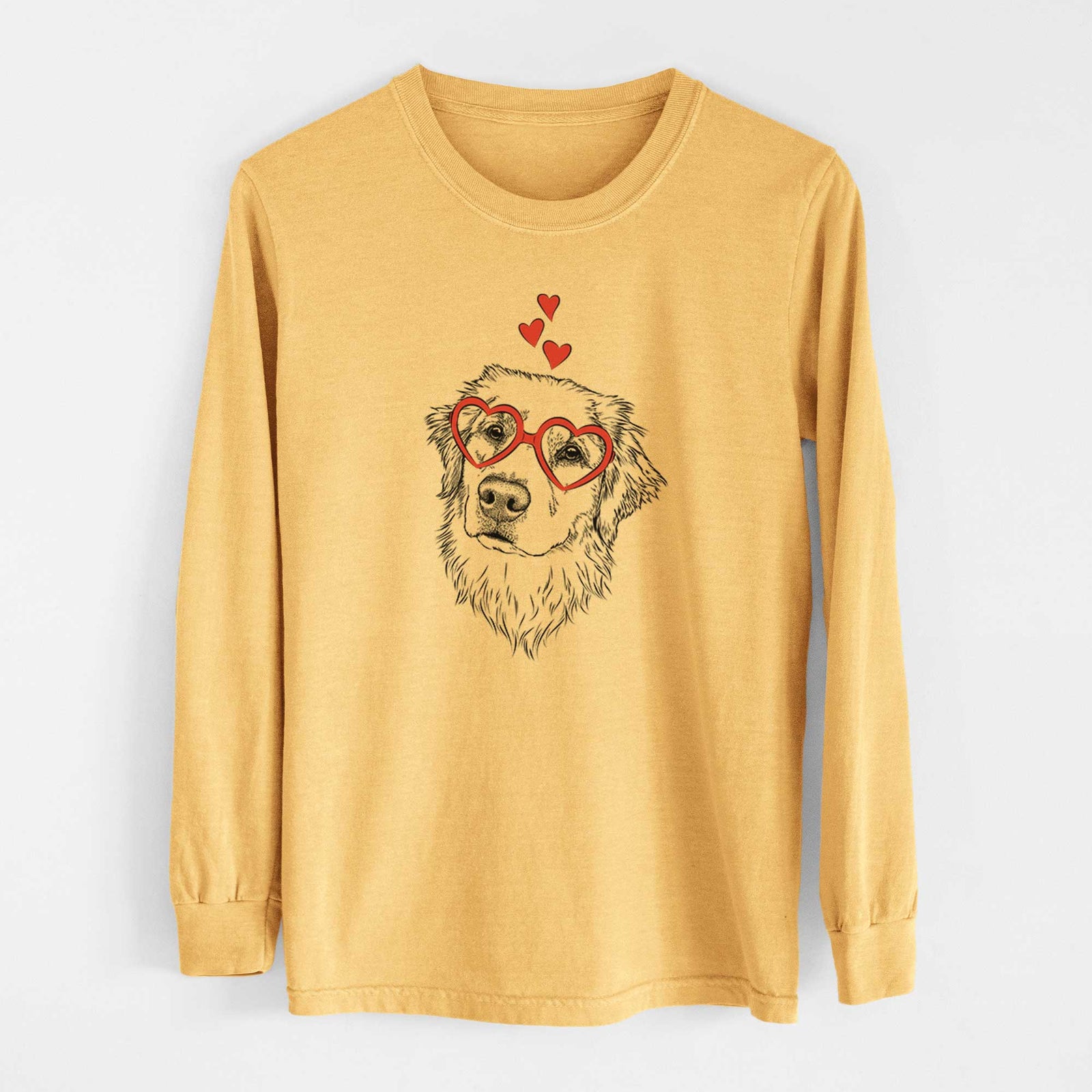 Valentine Fiona the Golden Retriever - Heavyweight 100% Cotton Long Sleeve