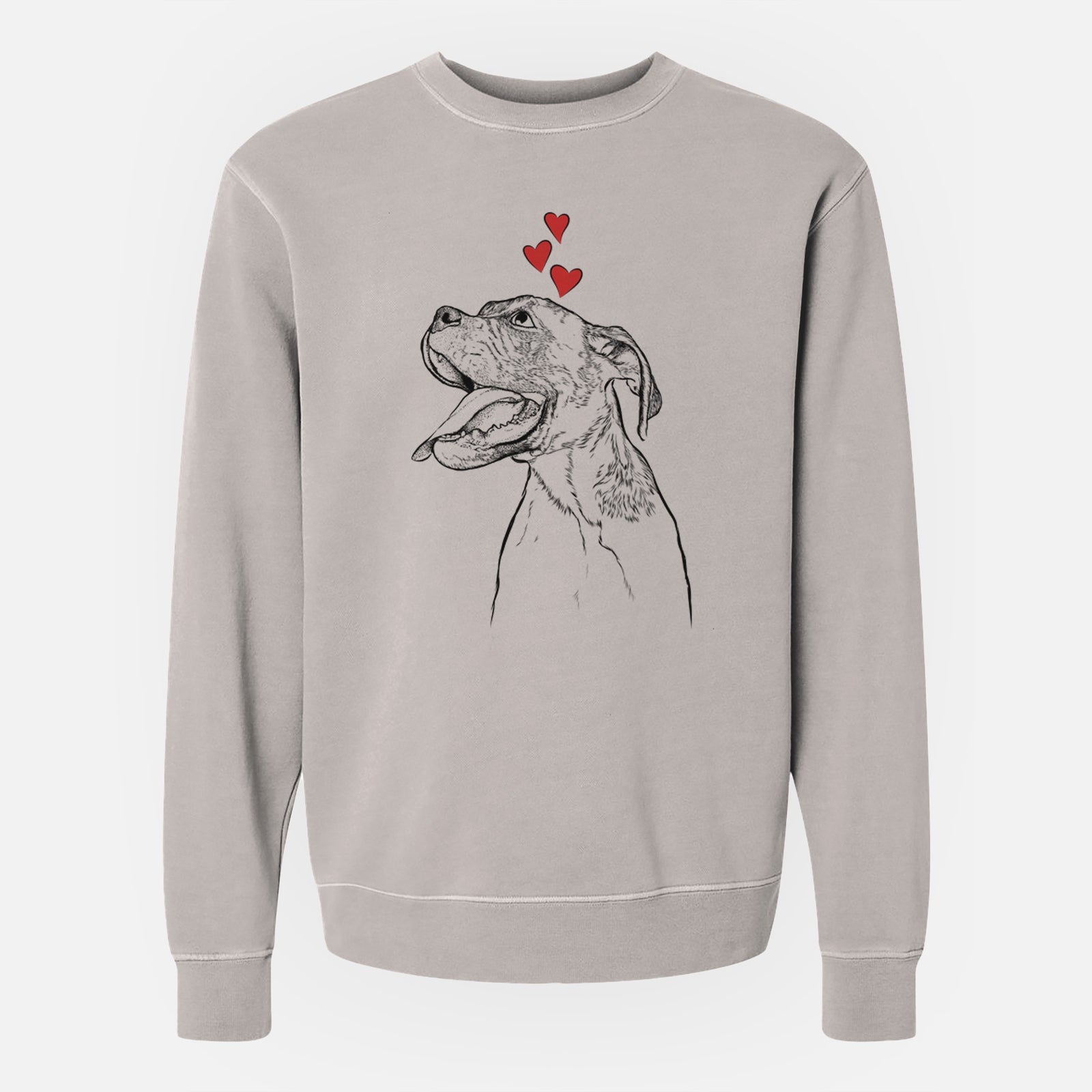 Valentine Floyd the Boxer - Unisex Pigment Dyed Crew Sweatshirt