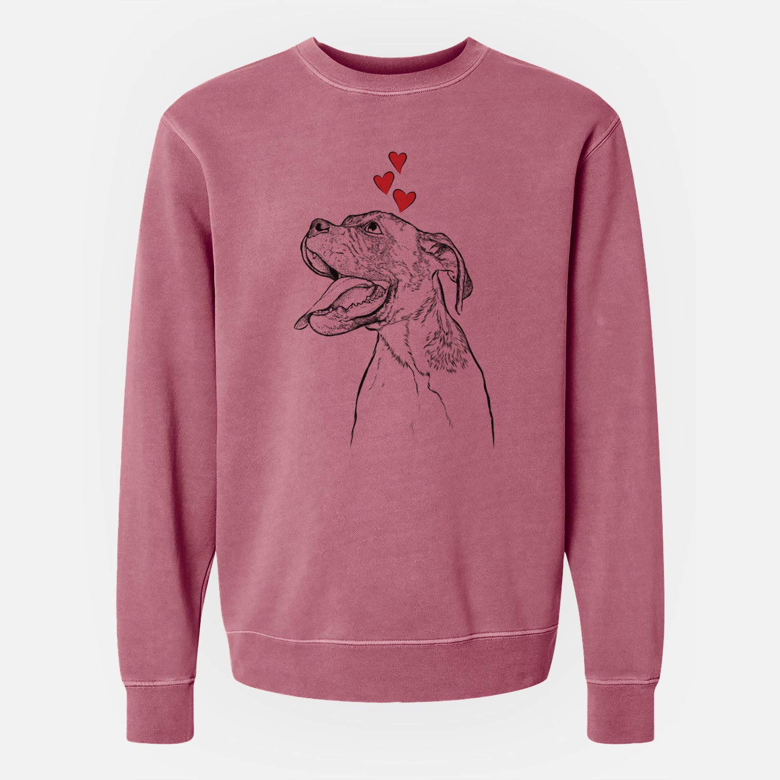 Valentine Floyd the Boxer - Unisex Pigment Dyed Crew Sweatshirt
