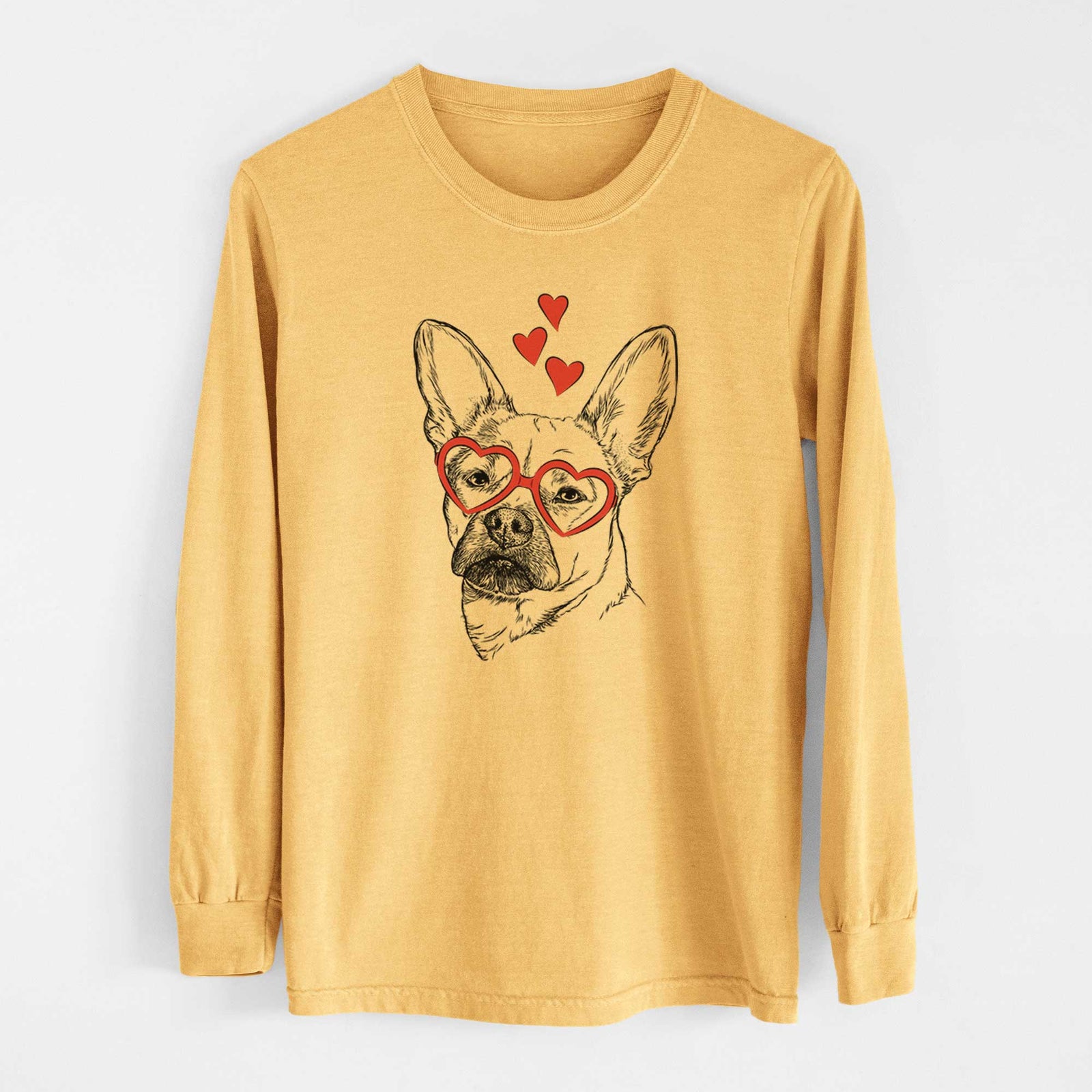 Valentine Frankie the Mixed Breed - Heavyweight 100% Cotton Long Sleeve