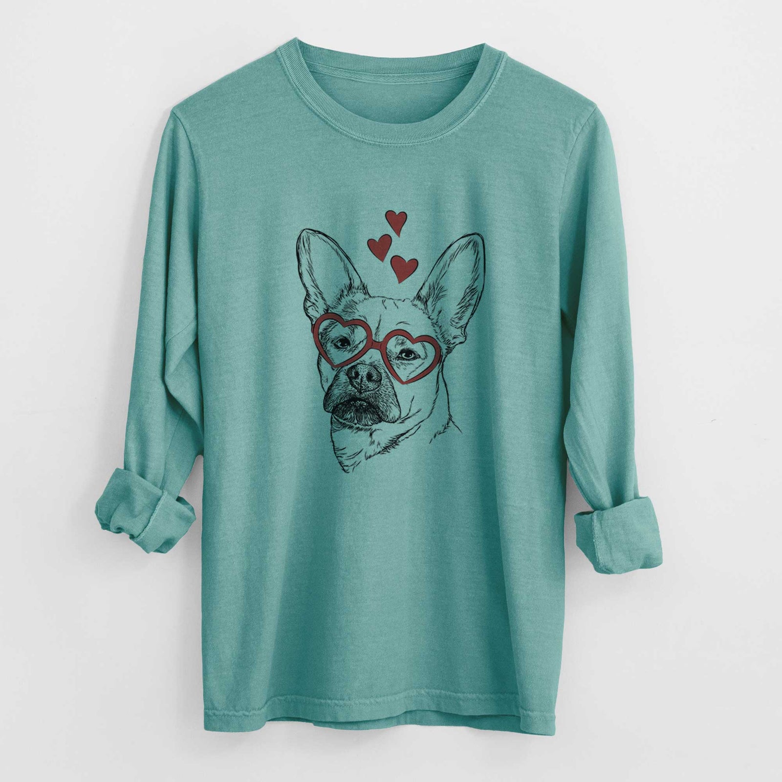 Valentine Frankie the Mixed Breed - Heavyweight 100% Cotton Long Sleeve