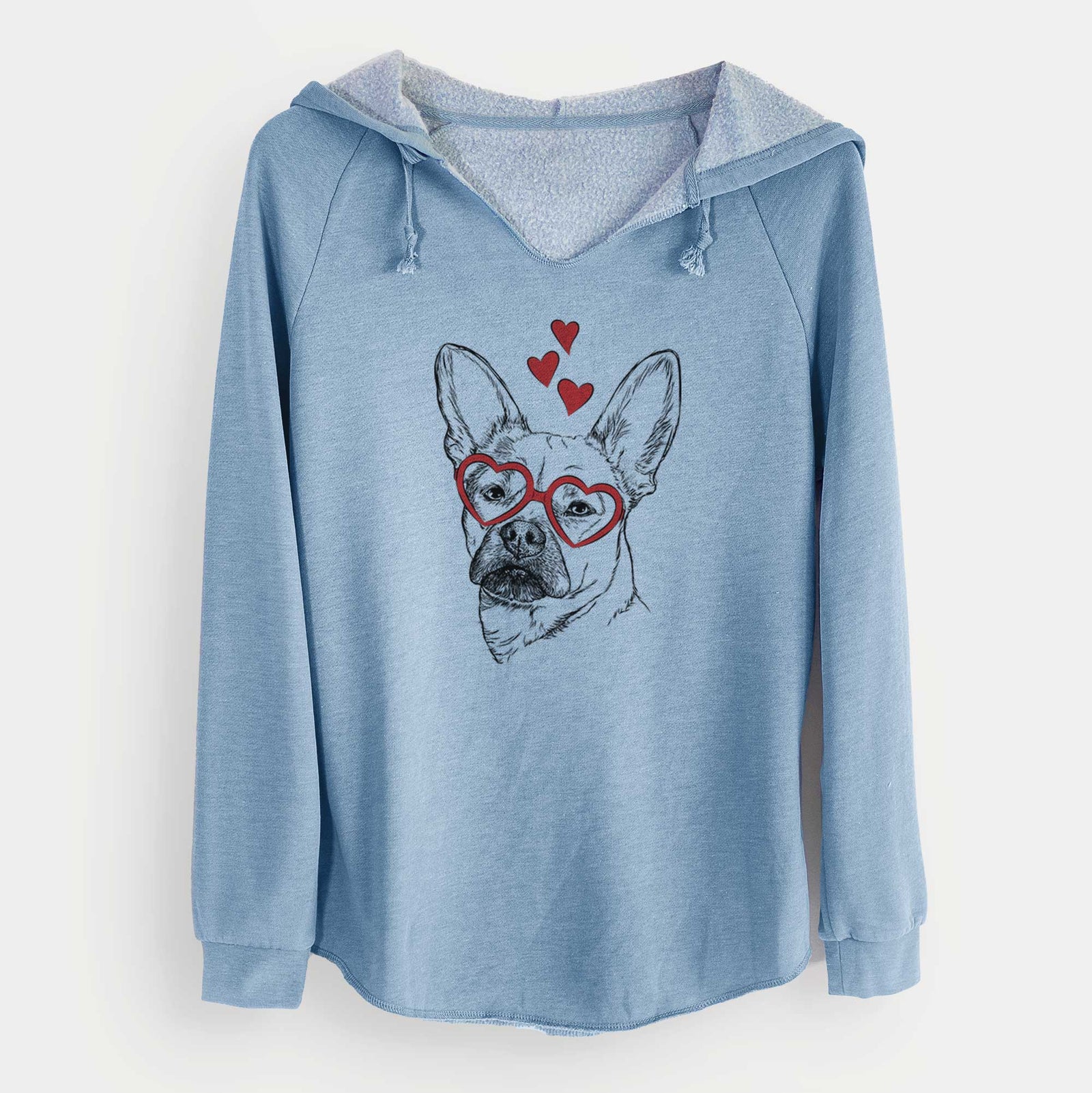 Valentine Frankie the Mixed Breed - Cali Wave Hooded Sweatshirt