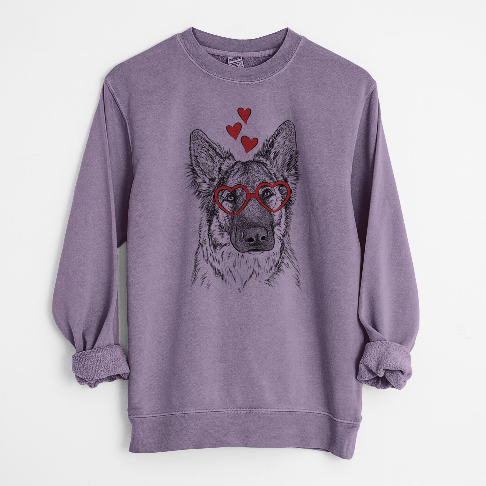 Valentine Geddy the Shiloh Shepherd - Unisex Pigment Dyed Crew Sweatshirt