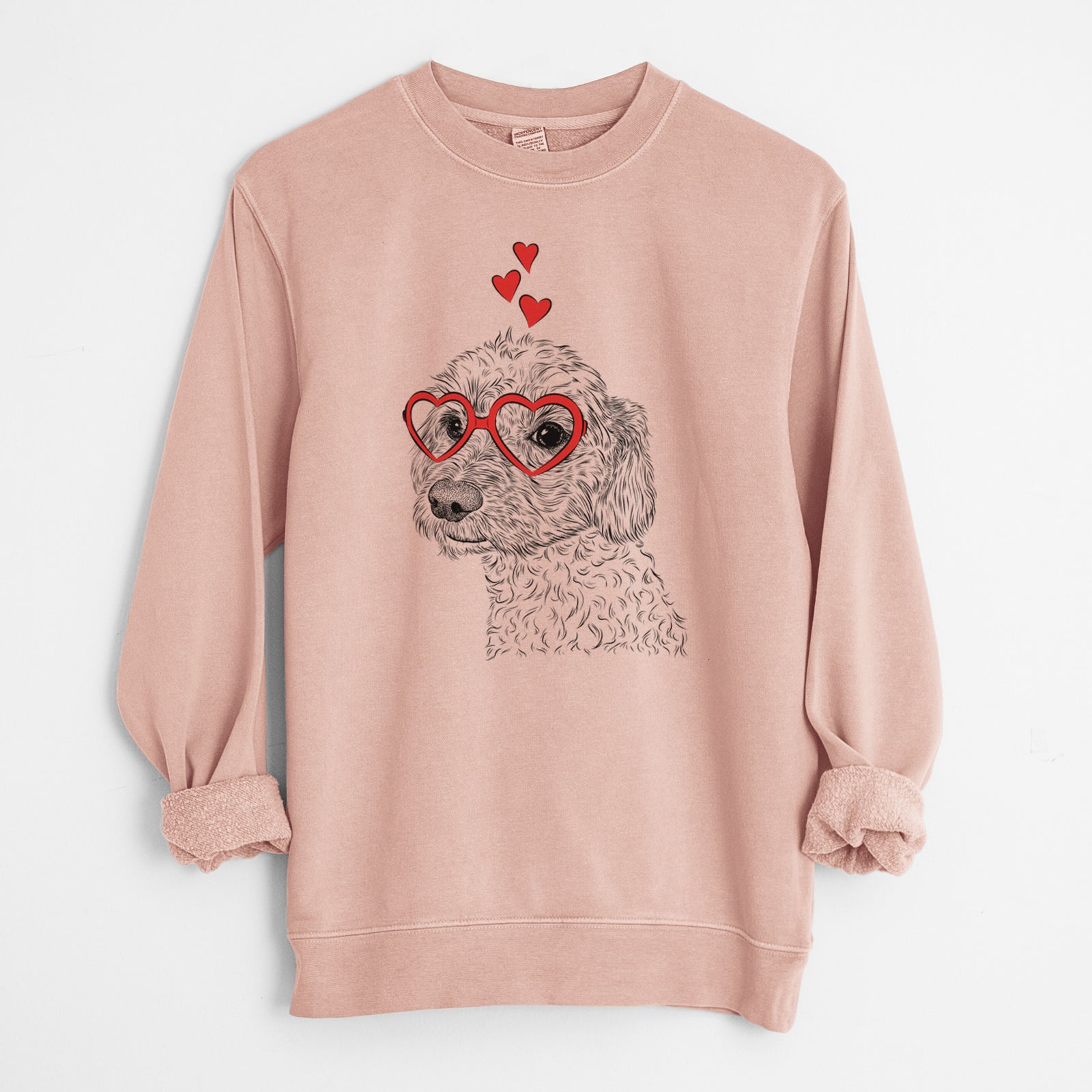 Valentine Georgie Boy the Mixed Breed - Unisex Pigment Dyed Crew Sweatshirt