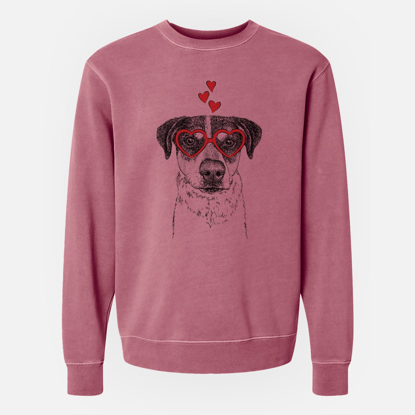 Valentine Gertrude the Mixed Breed - Unisex Pigment Dyed Crew Sweatshirt