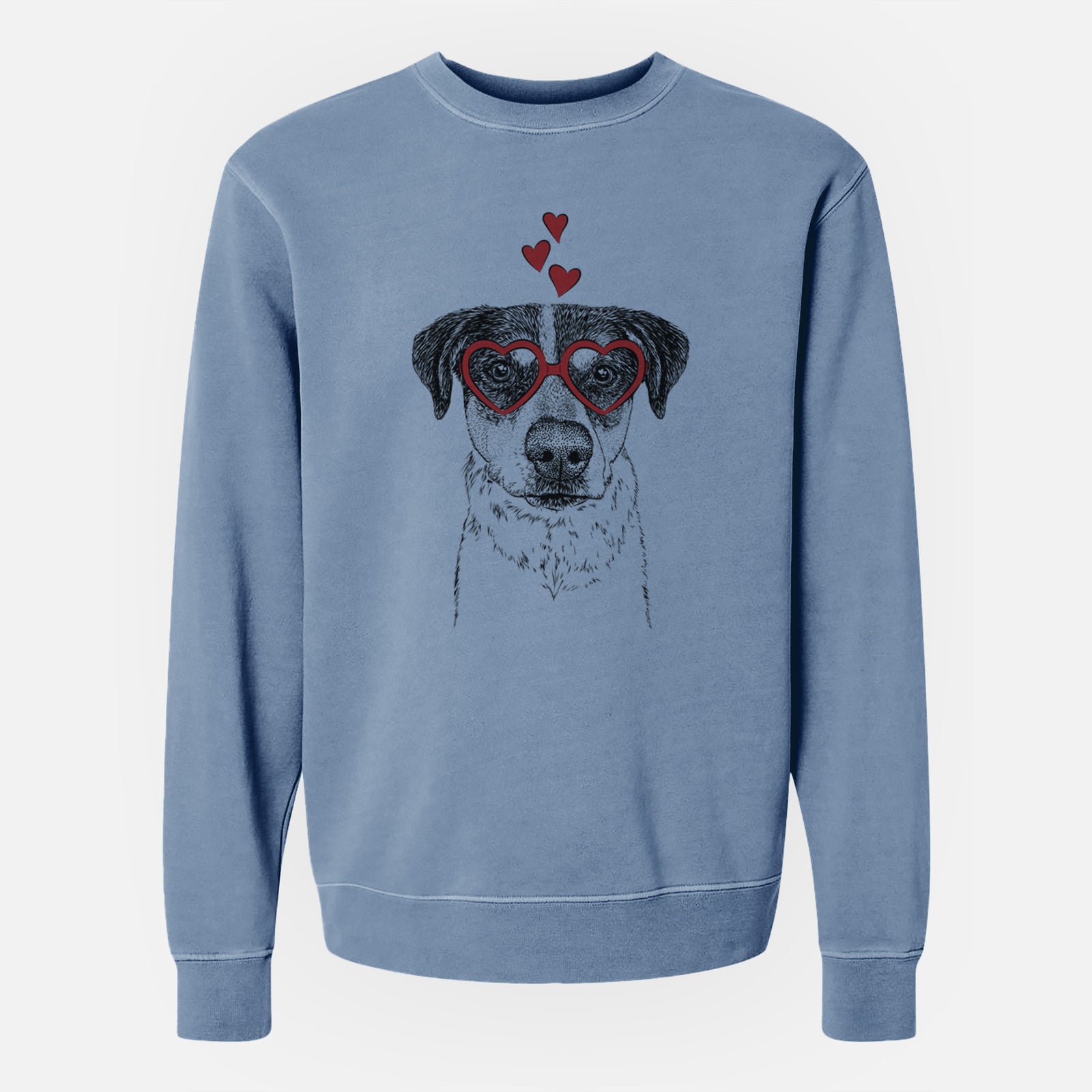 Valentine Gertrude the Mixed Breed - Unisex Pigment Dyed Crew Sweatshirt