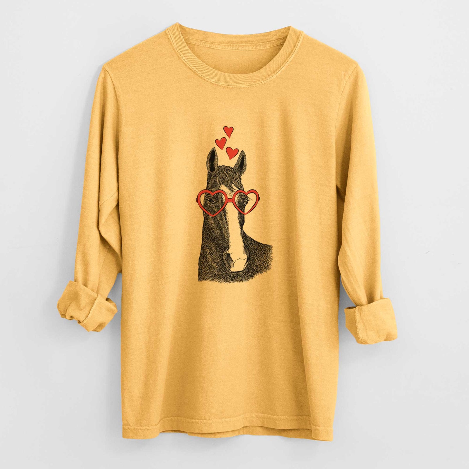 Valentine Gibson the Tennessee Walking Horse - Heavyweight 100% Cotton Long Sleeve