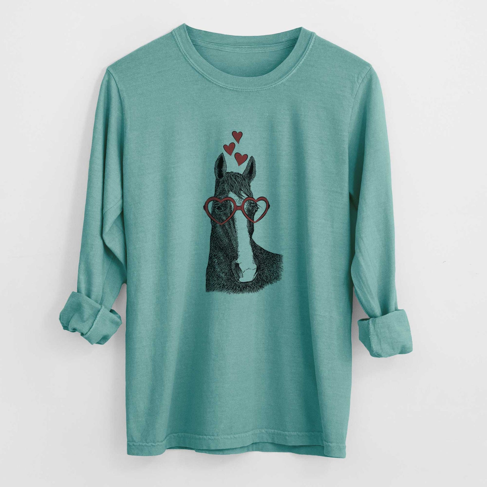 Valentine Gibson the Tennessee Walking Horse - Heavyweight 100% Cotton Long Sleeve