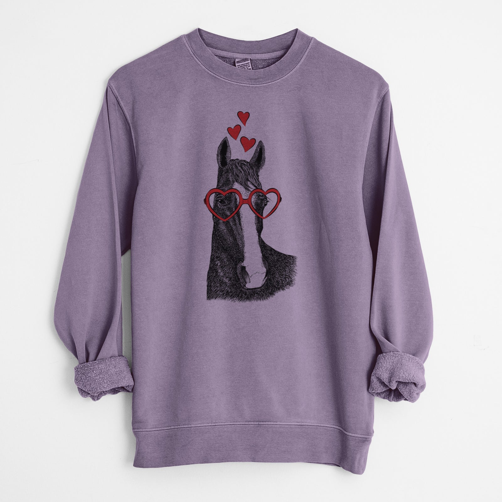 Valentine Gibson the Tennessee Walking Horse - Unisex Pigment Dyed Crew Sweatshirt