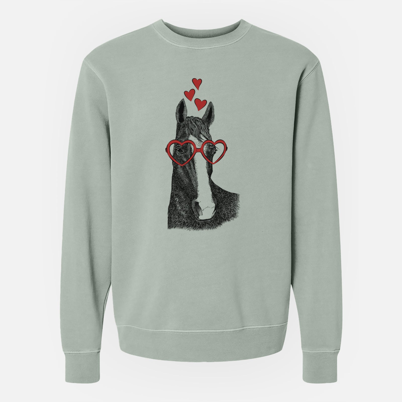 Valentine Gibson the Tennessee Walking Horse - Unisex Pigment Dyed Crew Sweatshirt