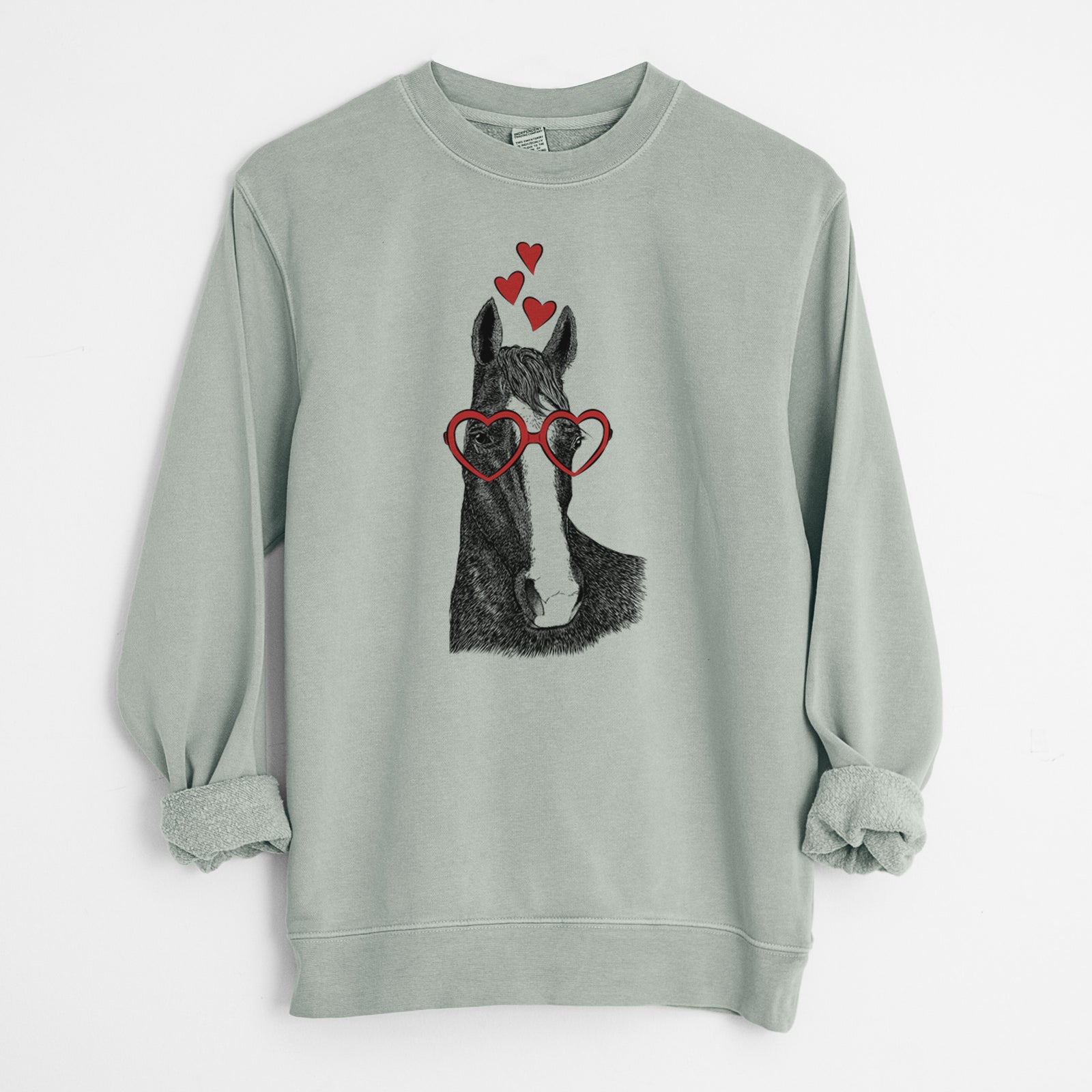 Valentine Gibson the Tennessee Walking Horse - Unisex Pigment Dyed Crew Sweatshirt