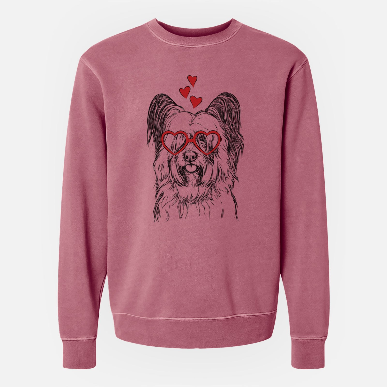 Valentine Gideon the Skye Terrier - Unisex Pigment Dyed Crew Sweatshirt