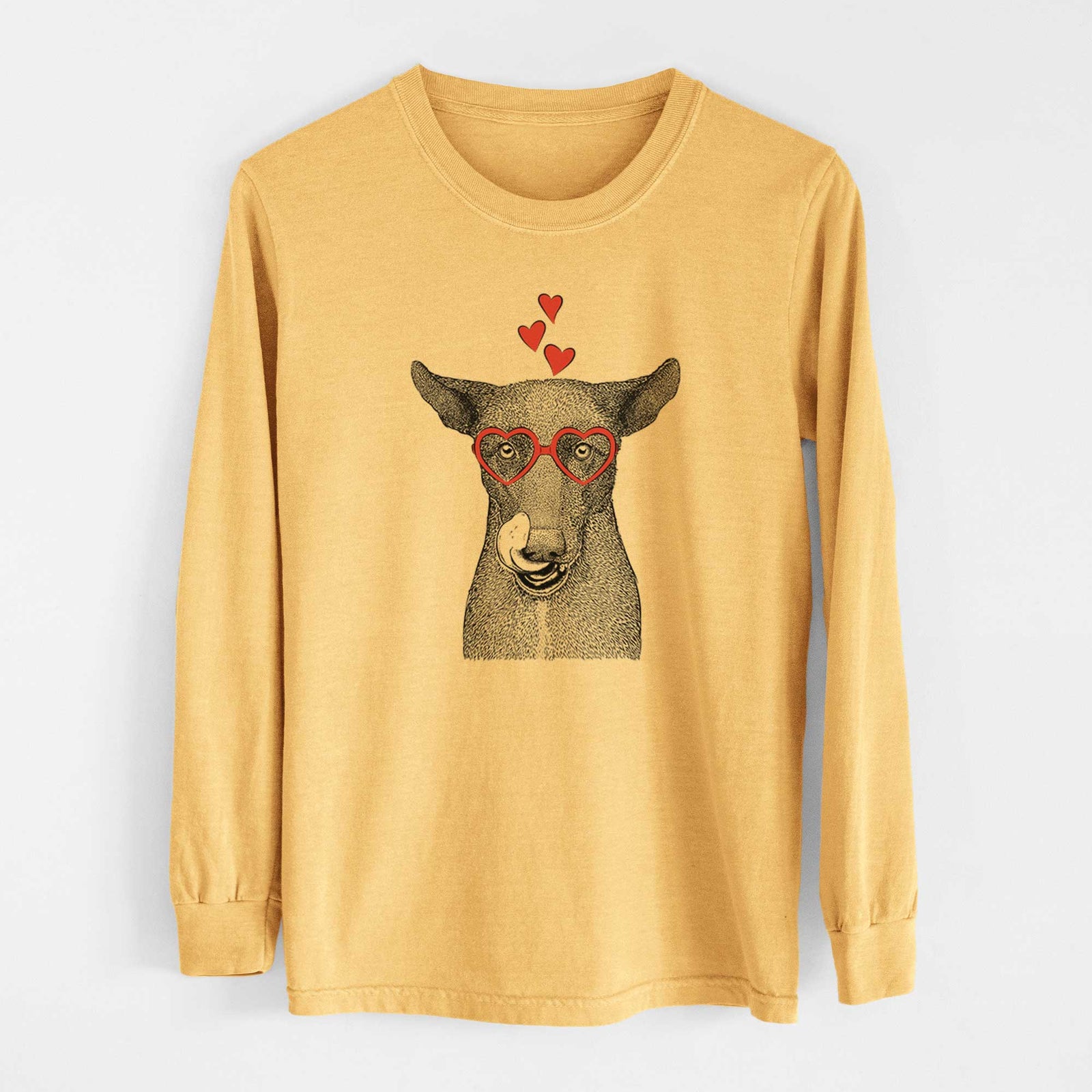 Valentine Gidget the Mexican Street Dog - Heavyweight 100% Cotton Long Sleeve
