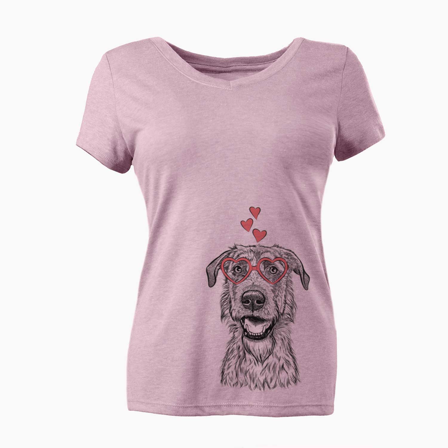 Valentine Griffin the Irish Wolfhound - Women's V-neck Shirt